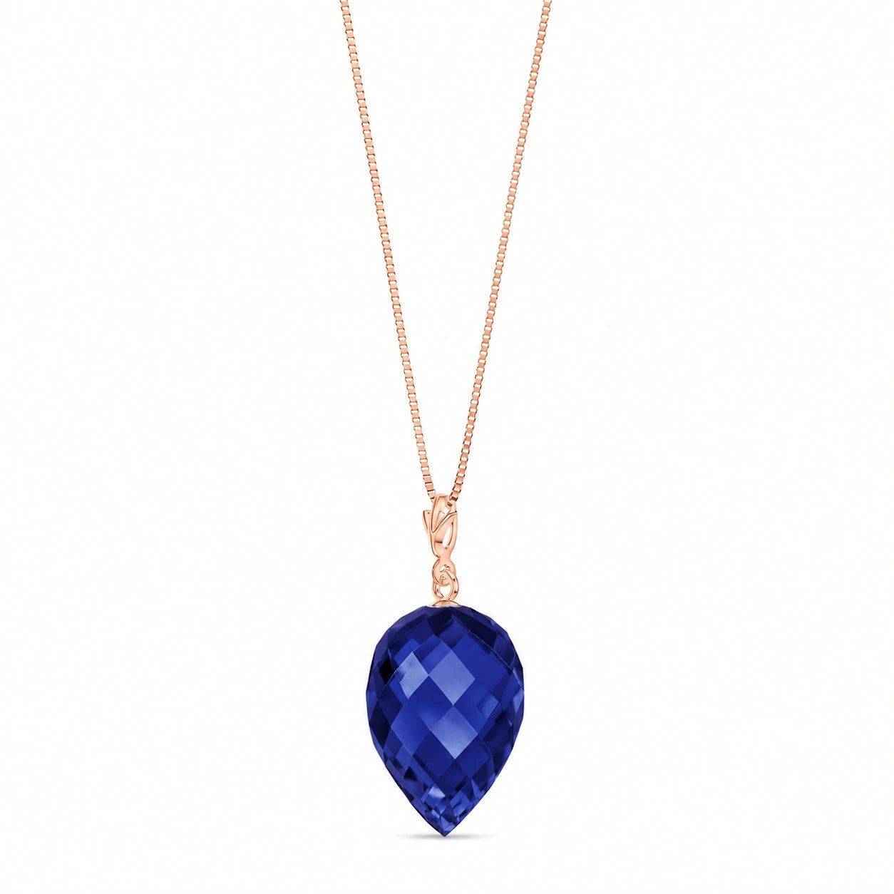 Rose Gold Pendant Necklace Amethyst 10K — Ornella