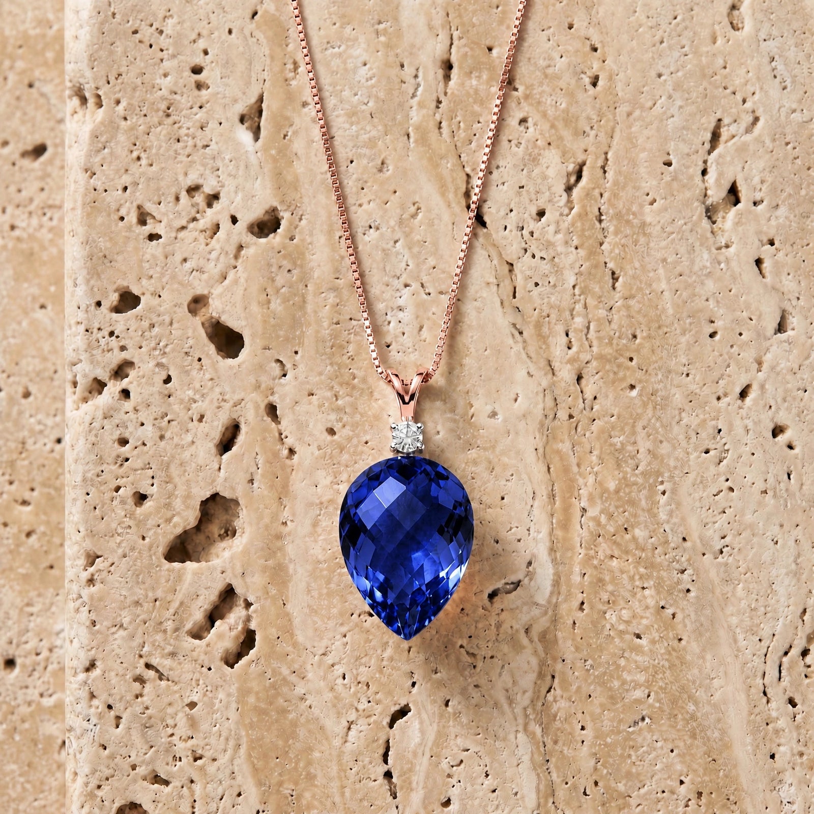 Rose Gold Pendant Necklace Amethyst 10K — Ornella