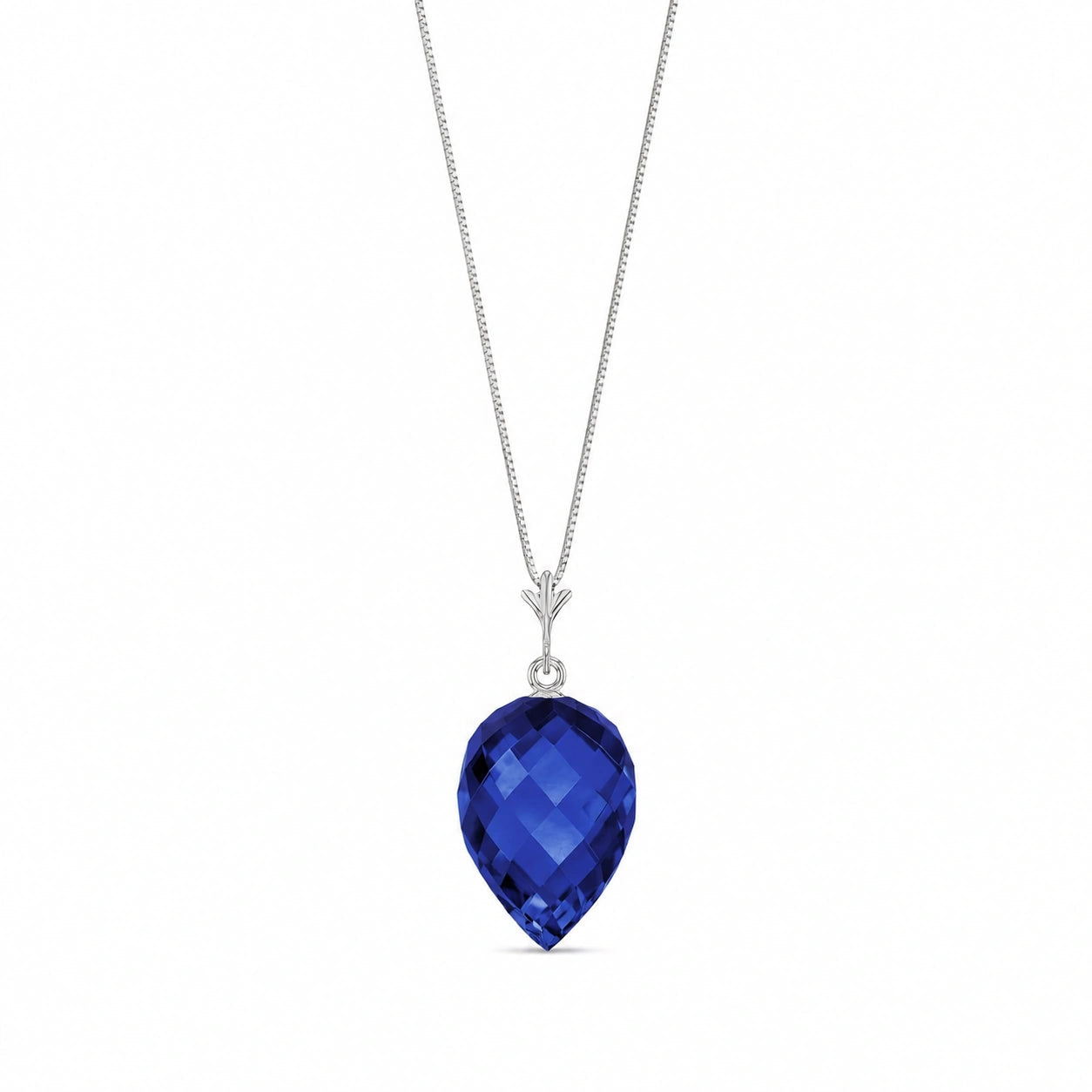 White Gold Pendant Necklace Amethyst 10K — Ornella