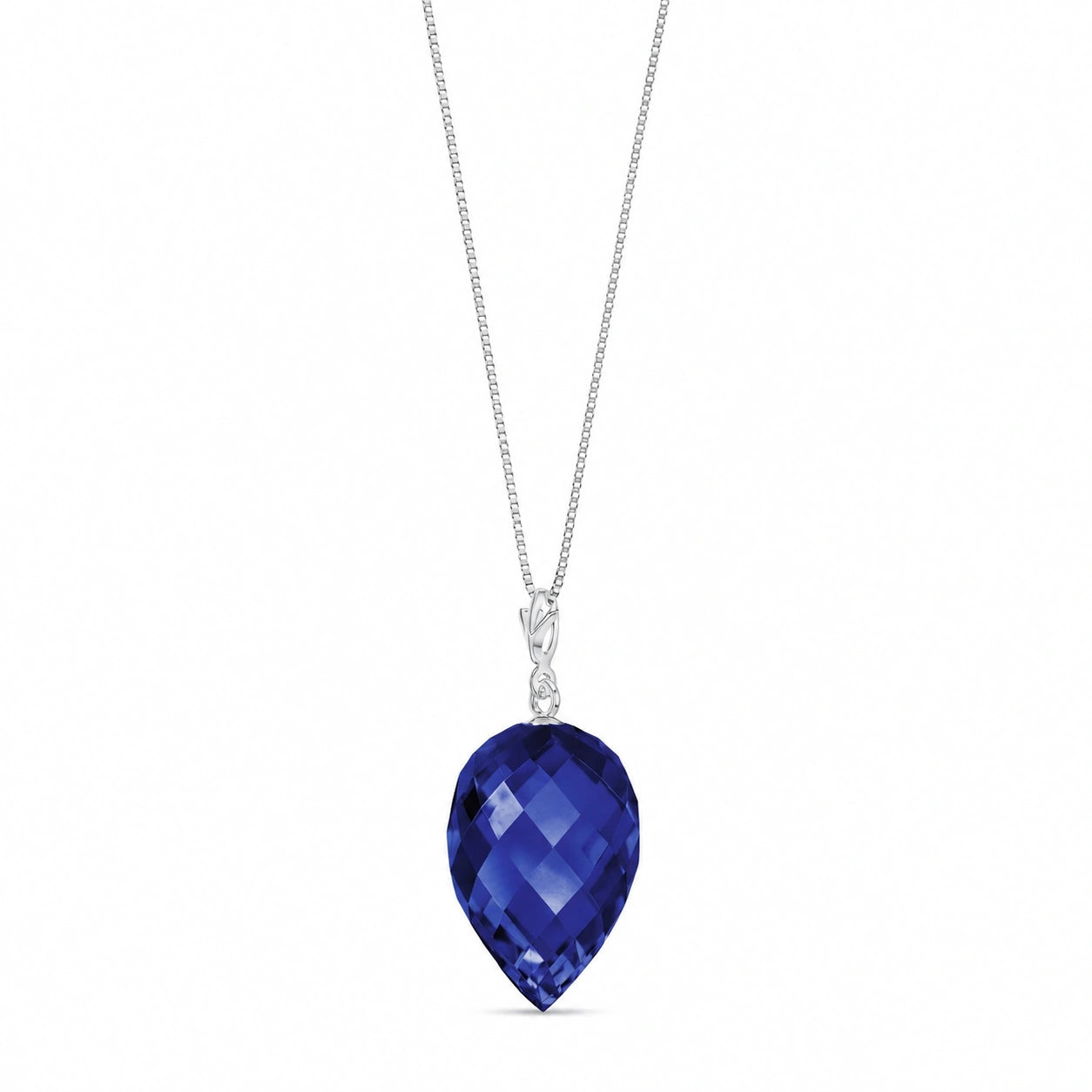 White Gold Pendant Necklace Amethyst 10K — Ornella