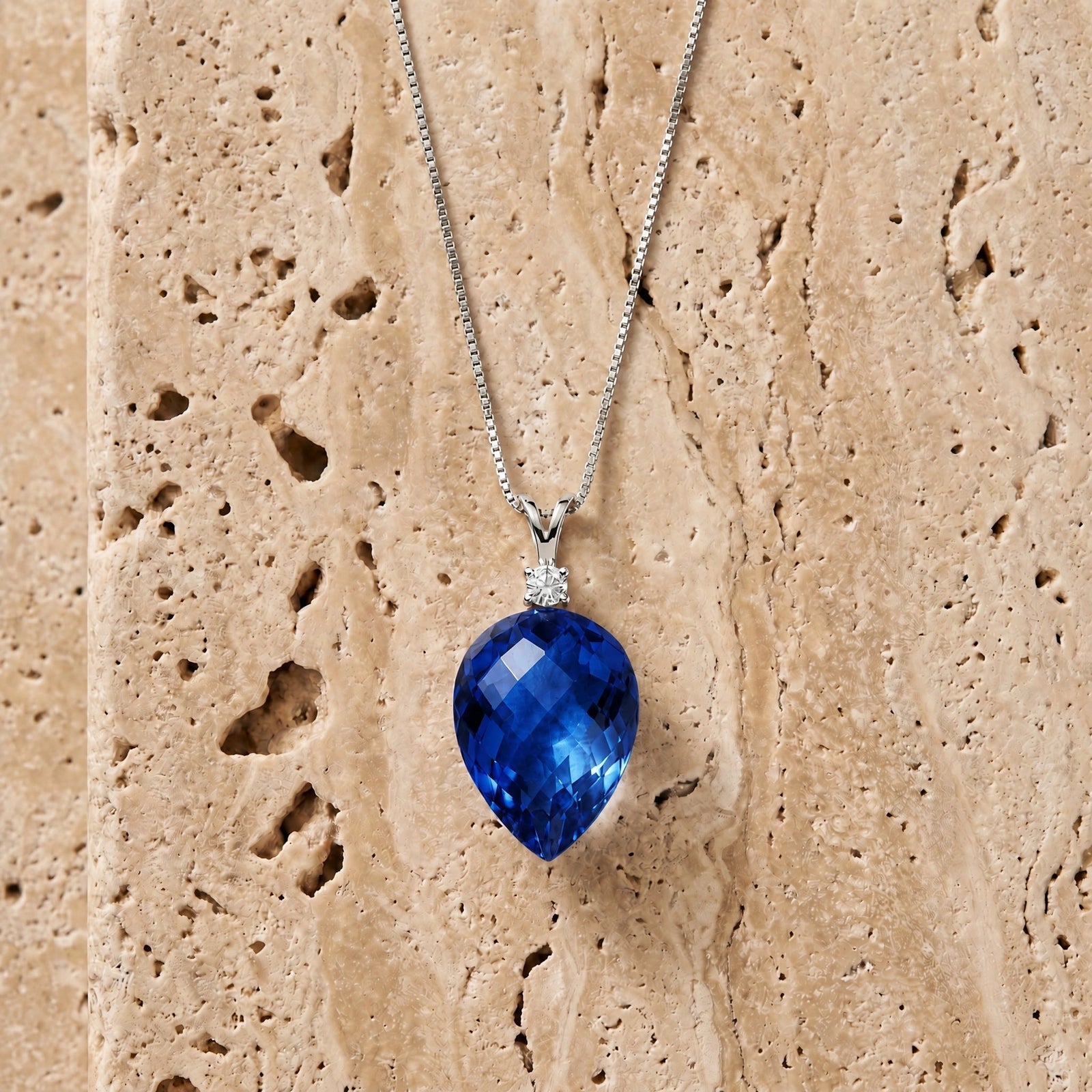 White Gold Pendant Necklace Amethyst 10K — Ornella