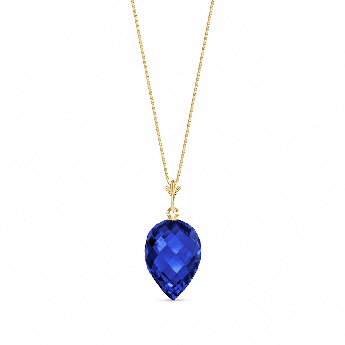 Yellow Gold Pendant Necklace Amethyst 10K — Ornella