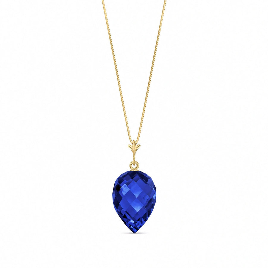 Yellow Gold Pendant Necklace Amethyst 10K — Ornella