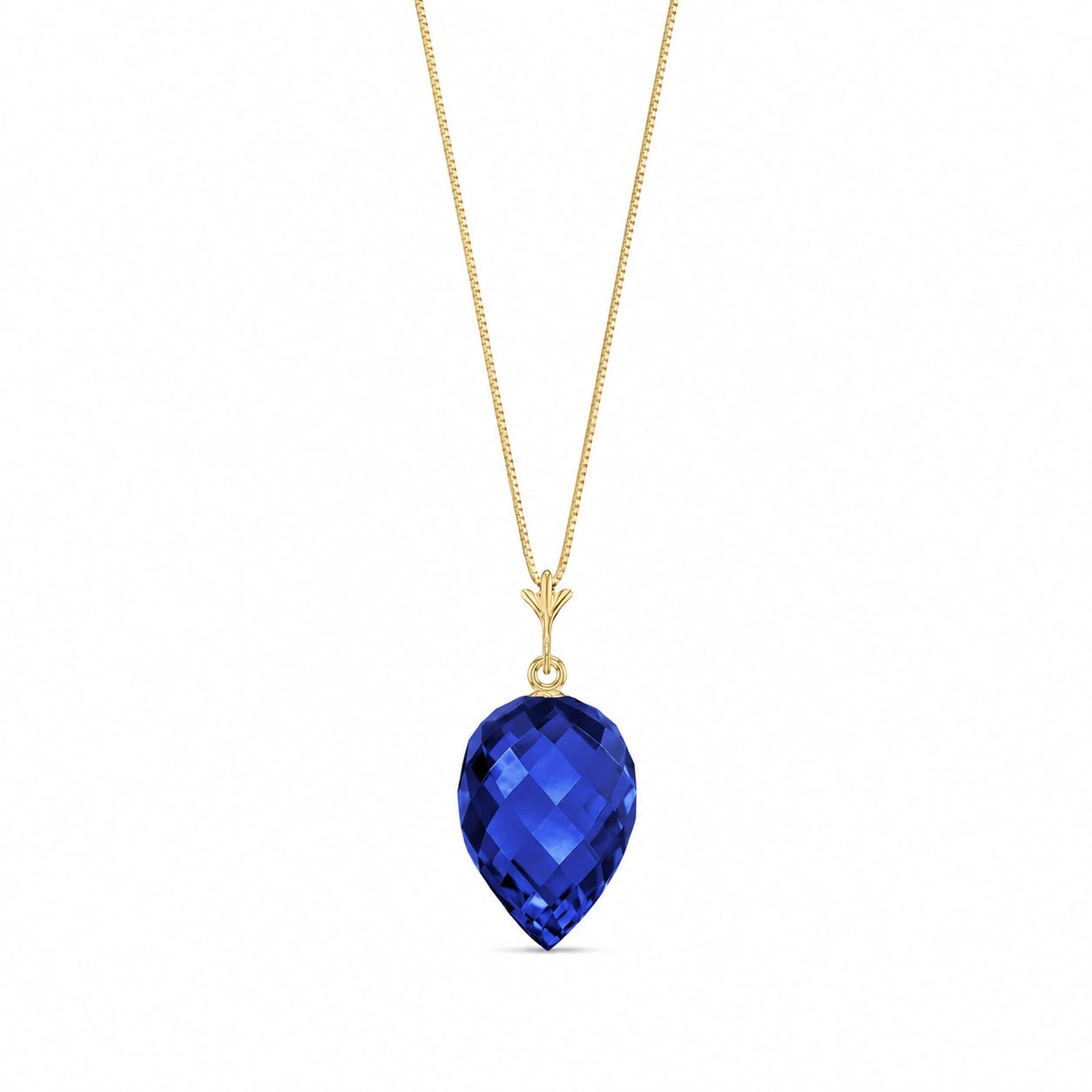 Yellow Gold Pendant Necklace Amethyst 10K — Ornella