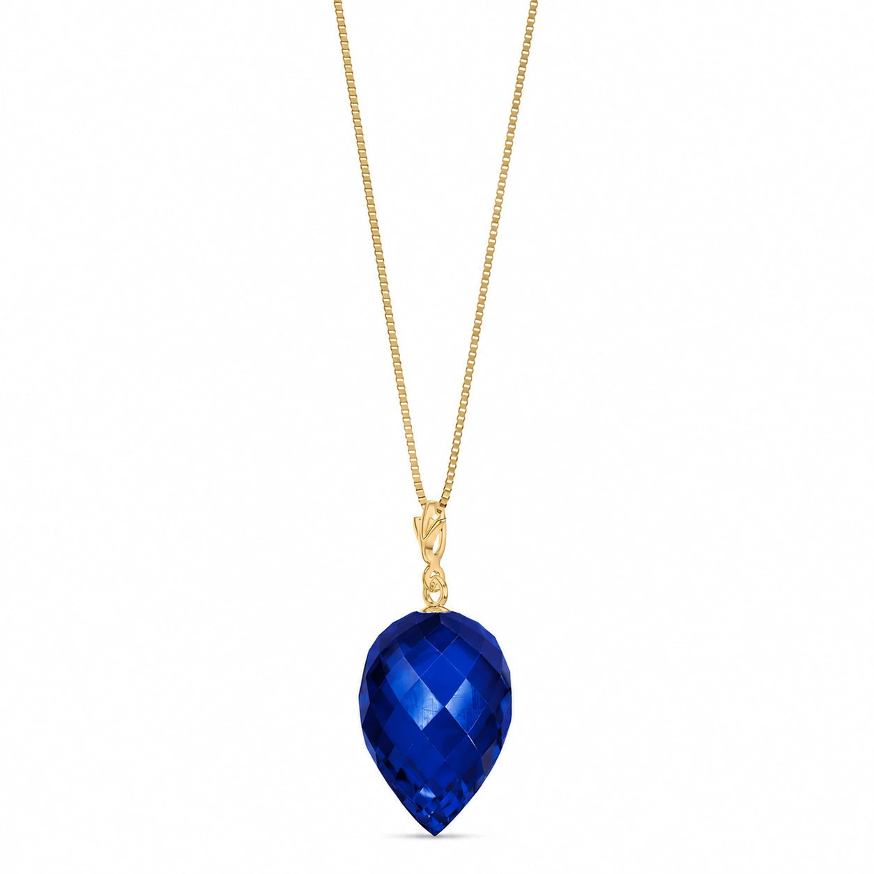 Yellow Gold Pendant Necklace Amethyst 10K — Ornella