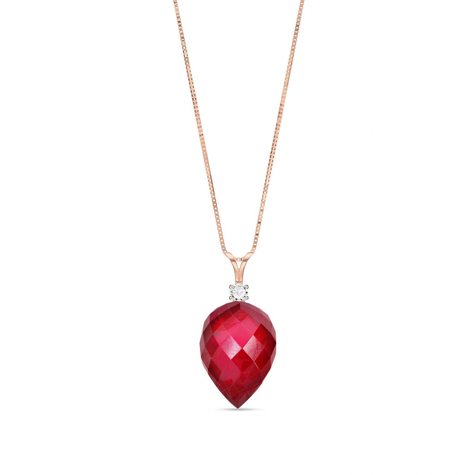 Rose Gold Pendant Necklace Citrine 10K — Ornella