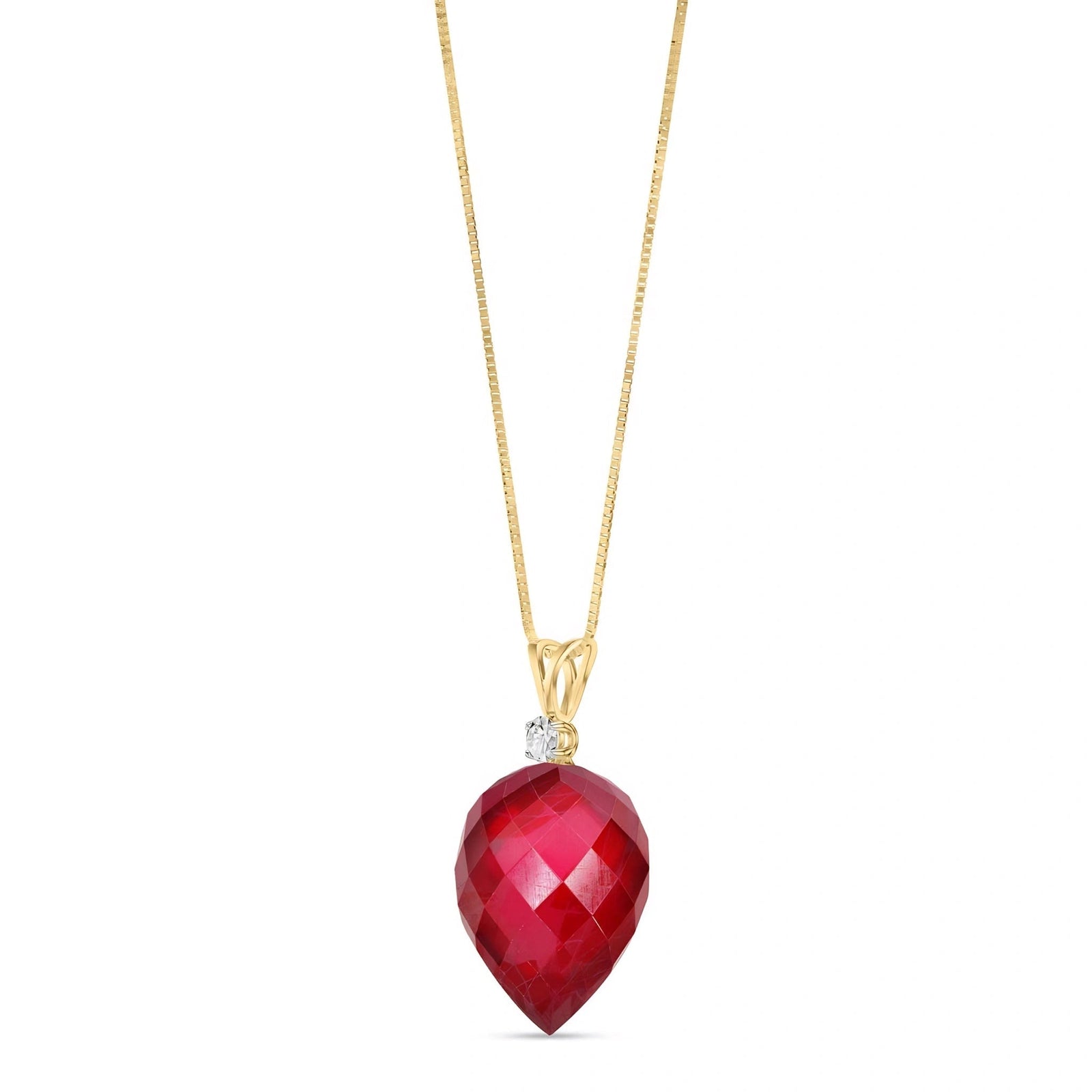 Yellow Gold Pendant Necklace Citrine 10K — Ornella