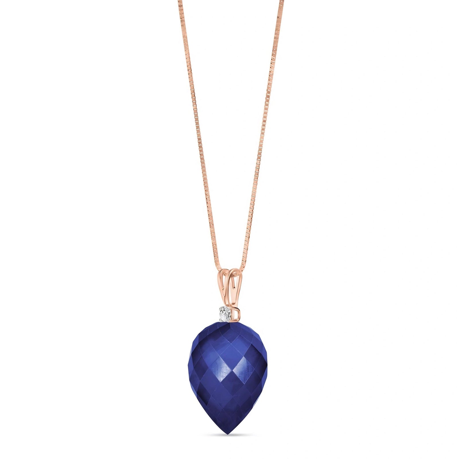 Rose Gold Pendant Necklace Emerald 10K — Ornella