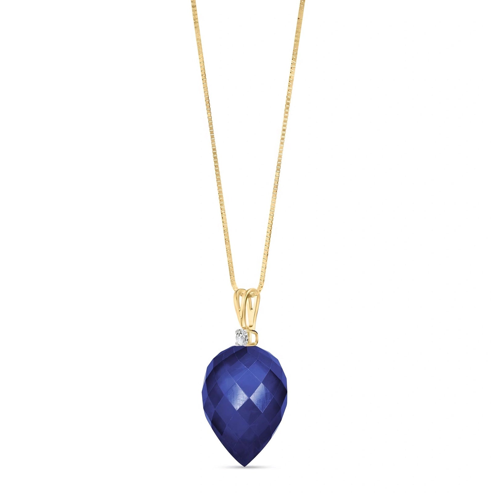 Yellow Gold Pendant Necklace Emerald 10K — Ornella