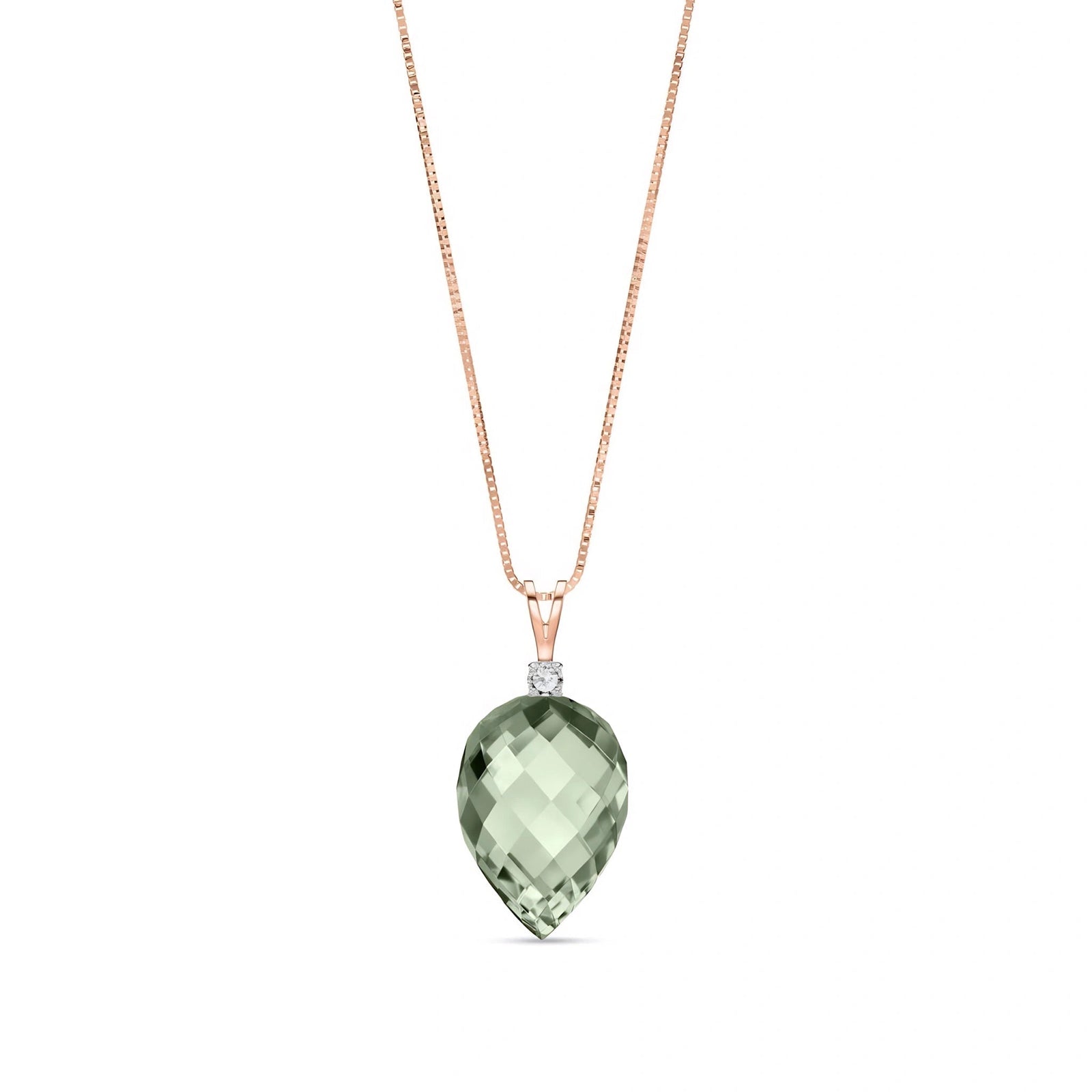 Rose Gold Pendant Necklace Ruby 10K — Ornella
