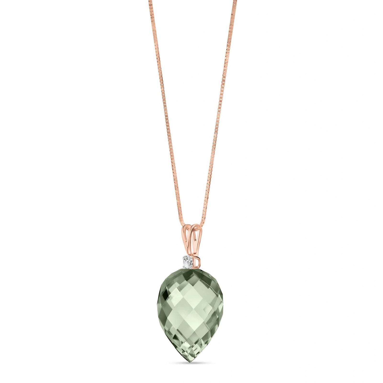 Rose Gold Pendant Necklace Ruby 10K — Ornella