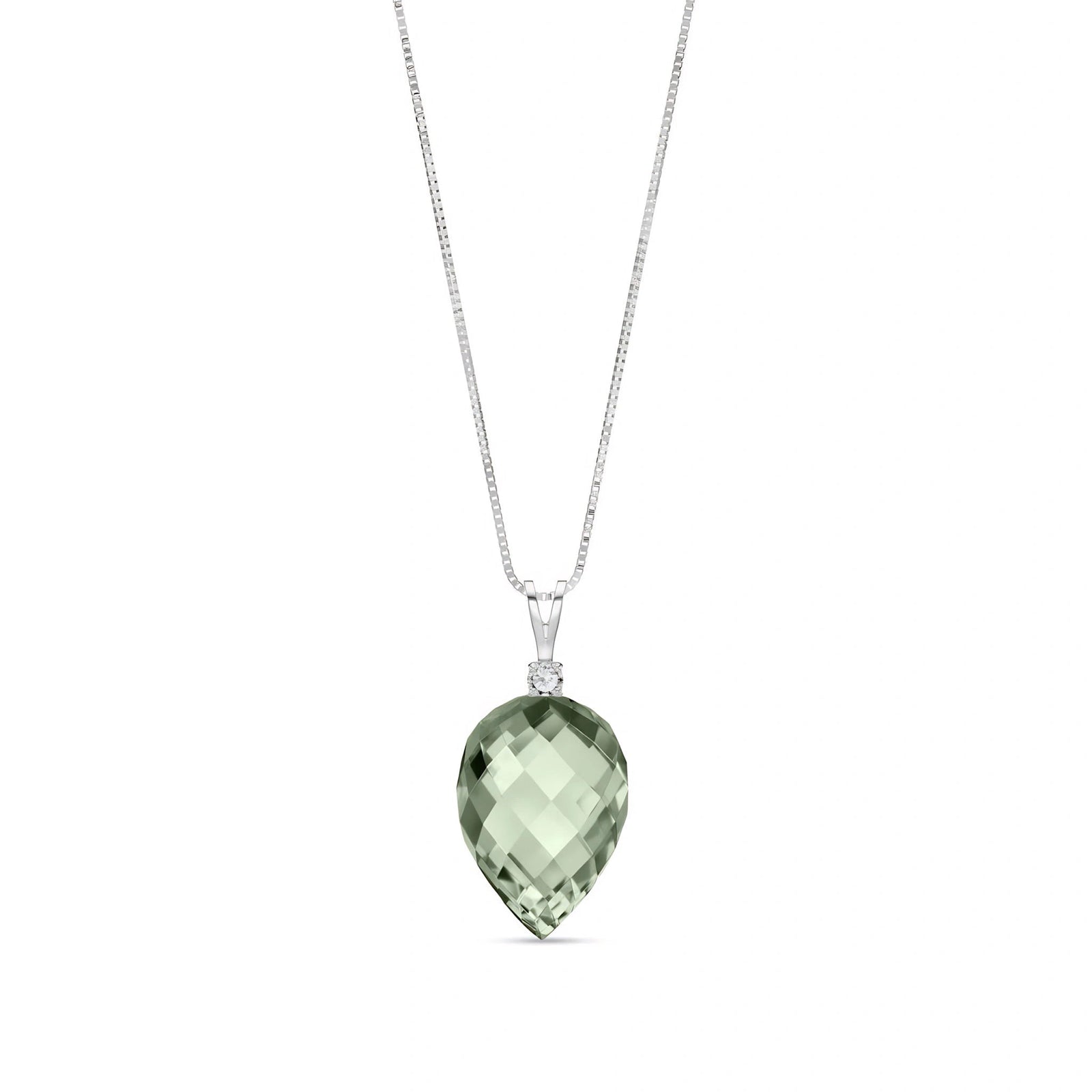 White Gold Pendant Necklace Ruby 10K — Ornella