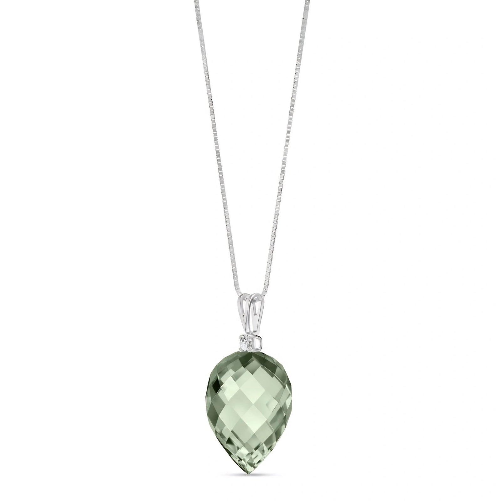 White Gold Pendant Necklace Ruby 10K — Ornella