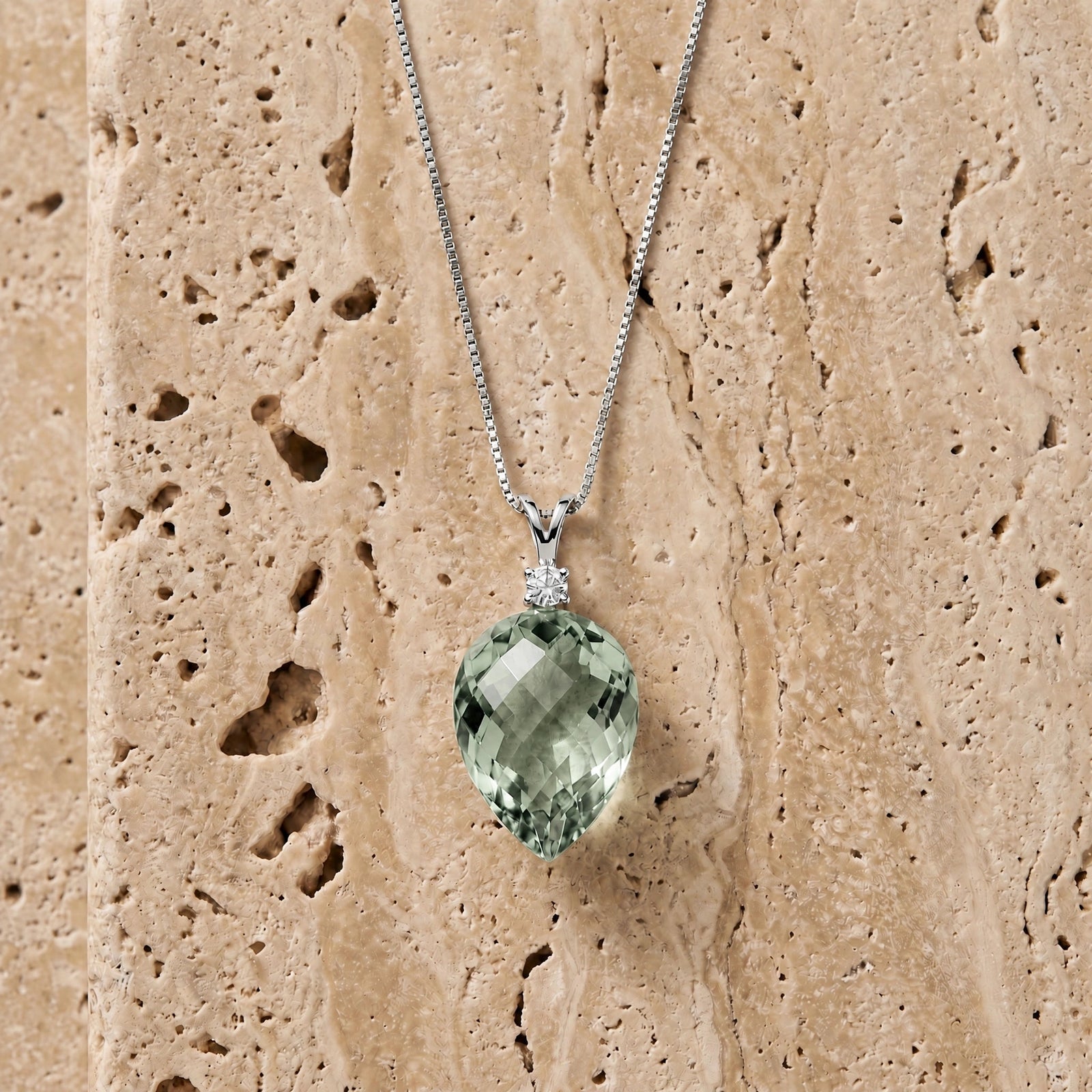 White Gold Pendant Necklace Ruby 10K — Ornella
