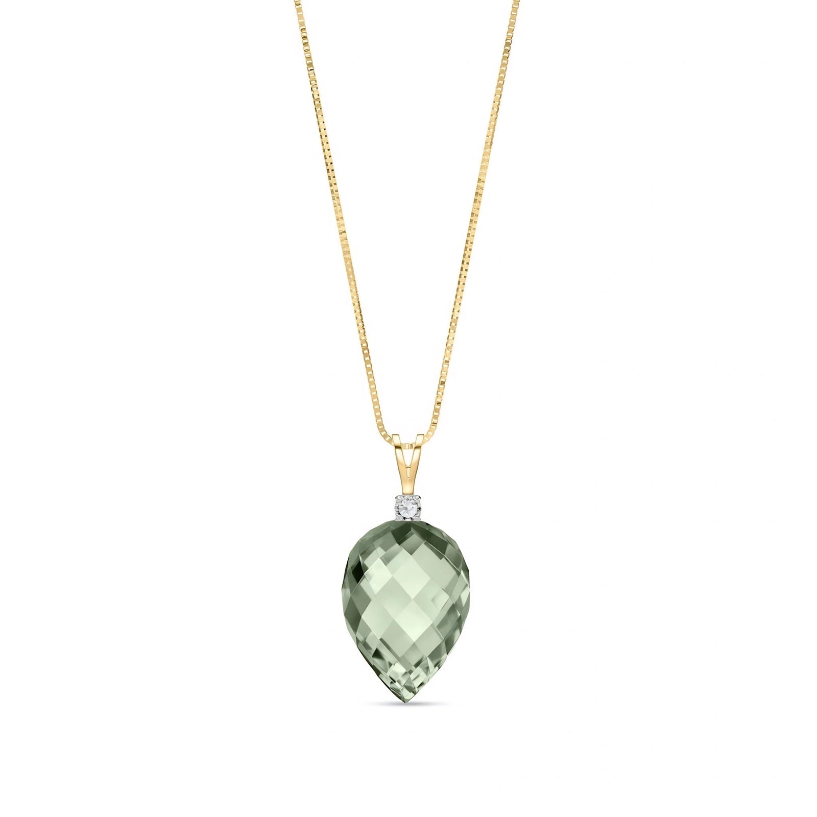 Yellow Gold Pendant Necklace Ruby 10K — Ornella