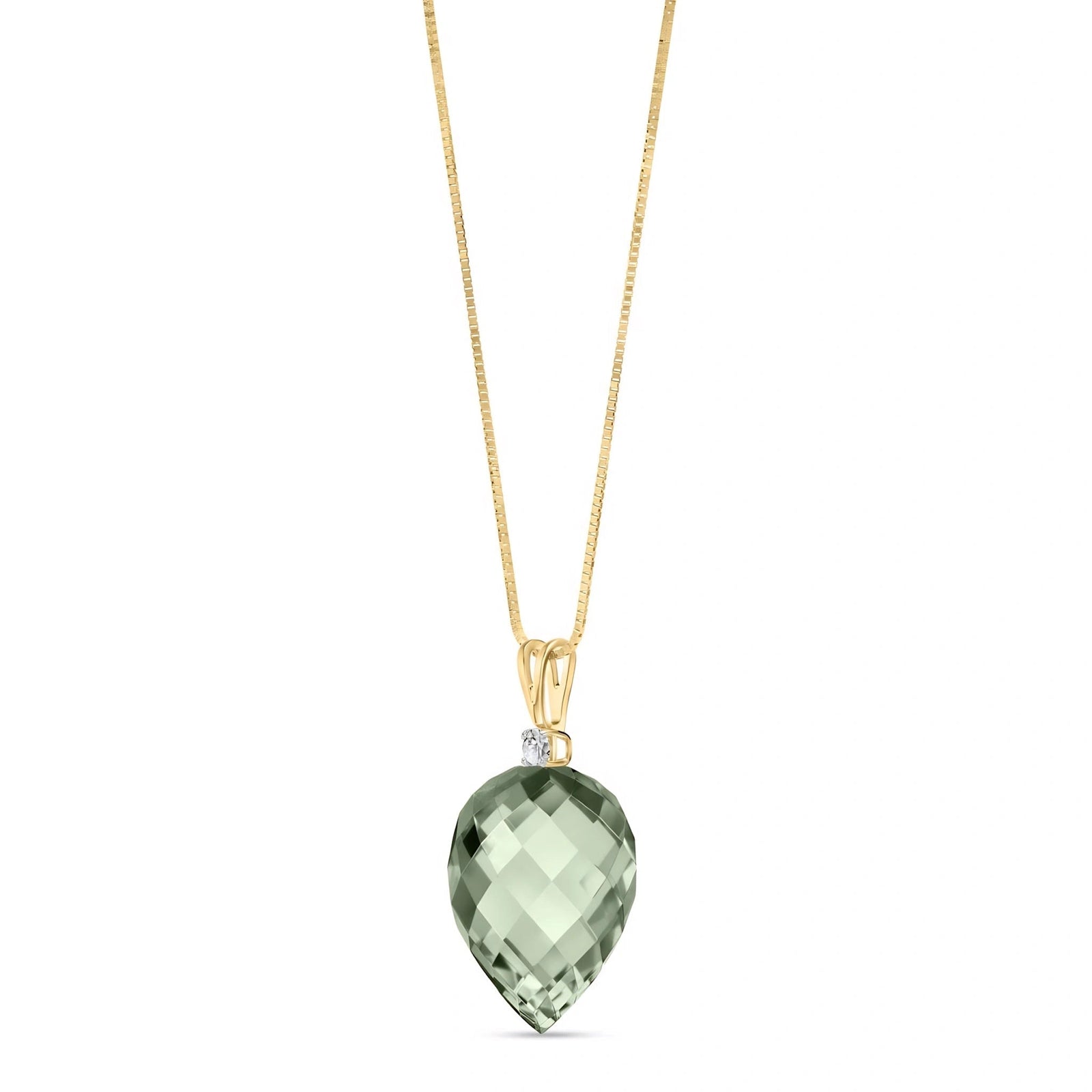 Yellow Gold Pendant Necklace Ruby 10K — Ornella