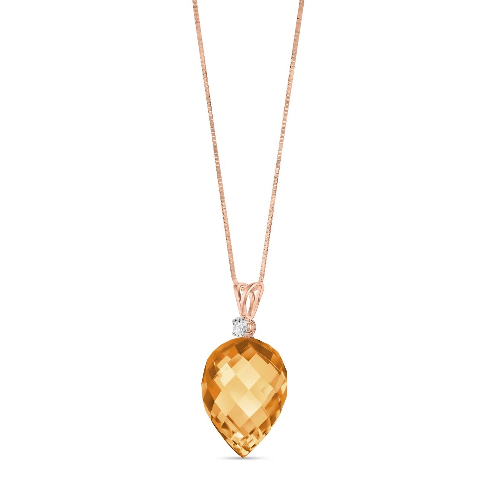 Rose Gold Pendant Necklace Sapphire 10K — Ornella