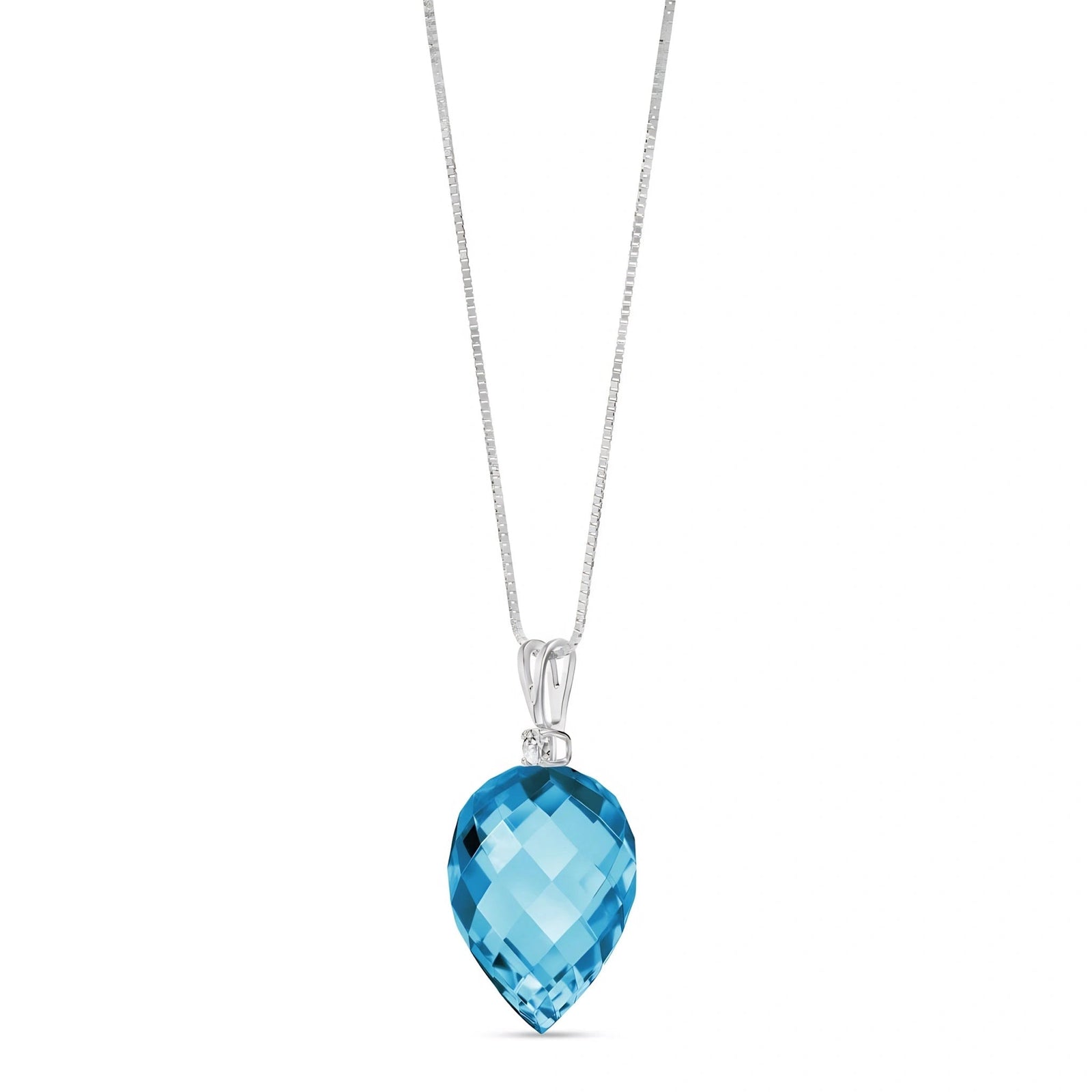 White Gold Pendant Necklace Spinel 10K — Ornella