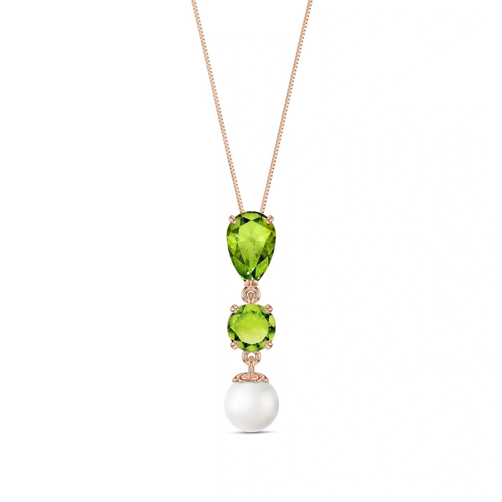 Rose Gold Atelier Necklace Peridot 10K — Domitilla