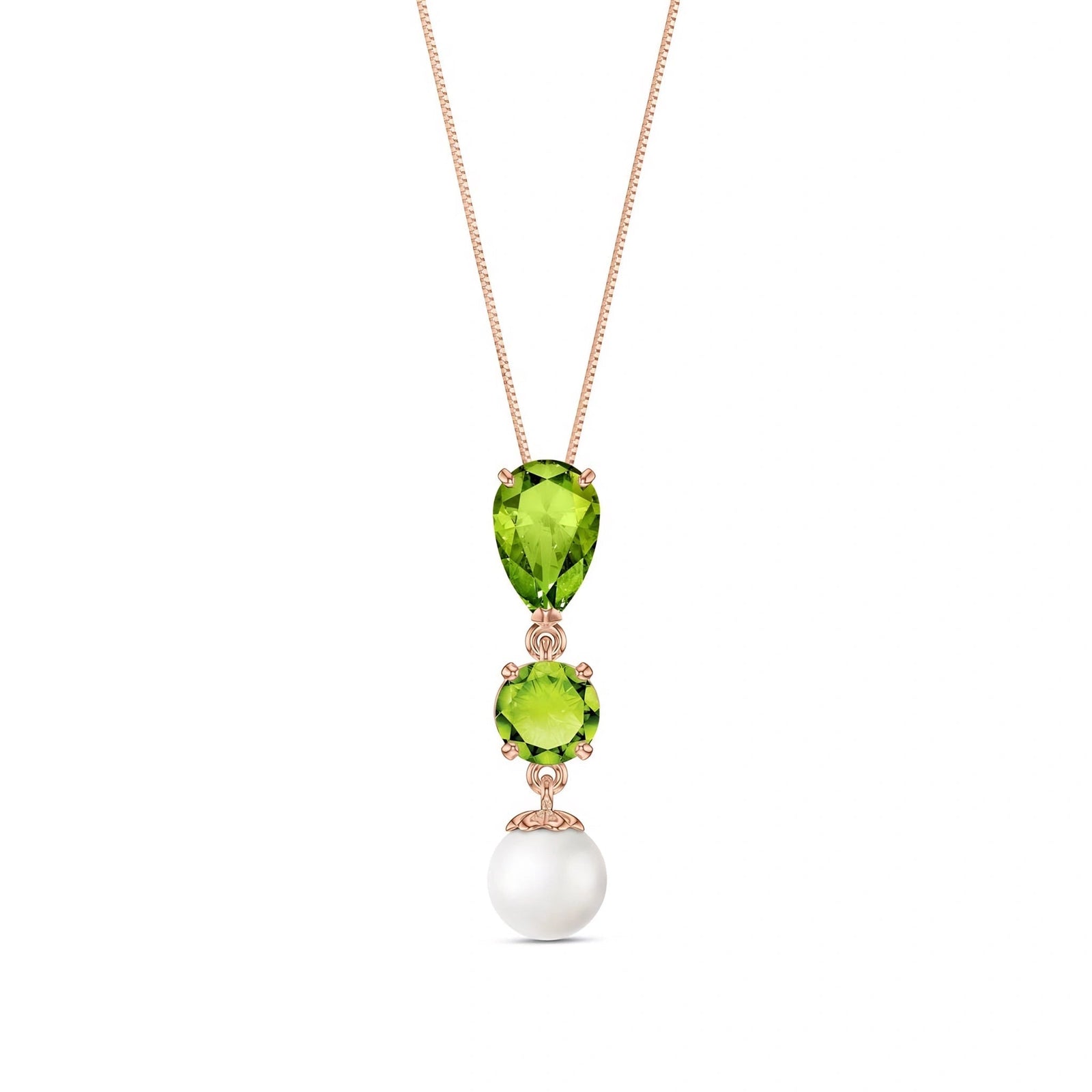 Rose Gold Atelier Necklace Peridot 10K — Domitilla