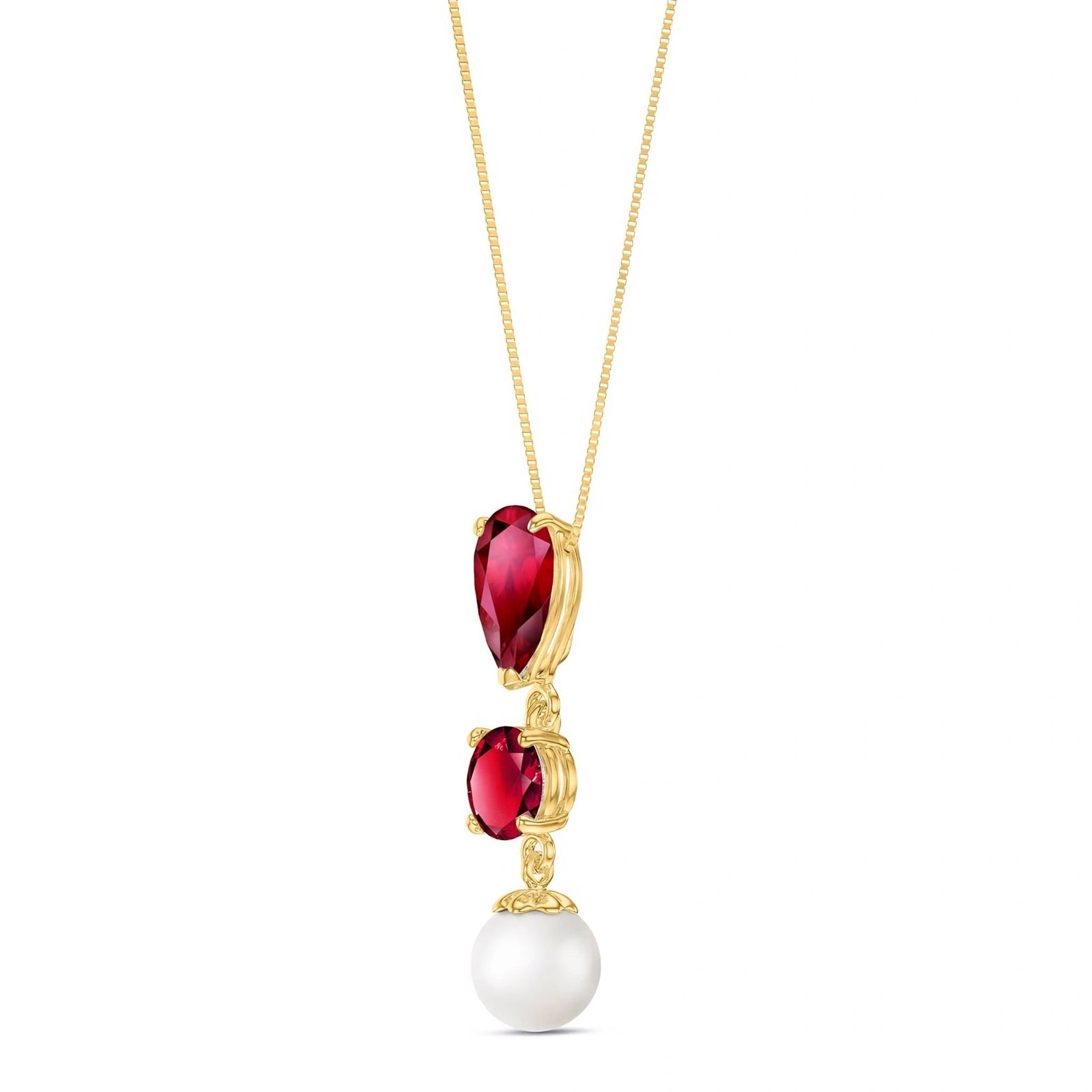 Yellow Gold Atelier Necklace Ruby 10K — Domitilla