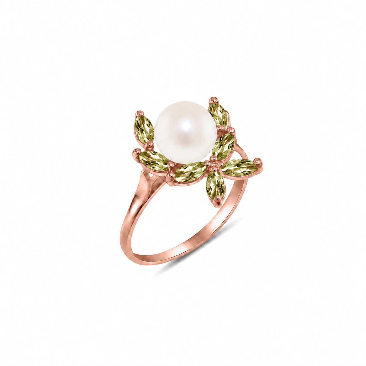 Rose Gold Pearl & Peridot — Orsola