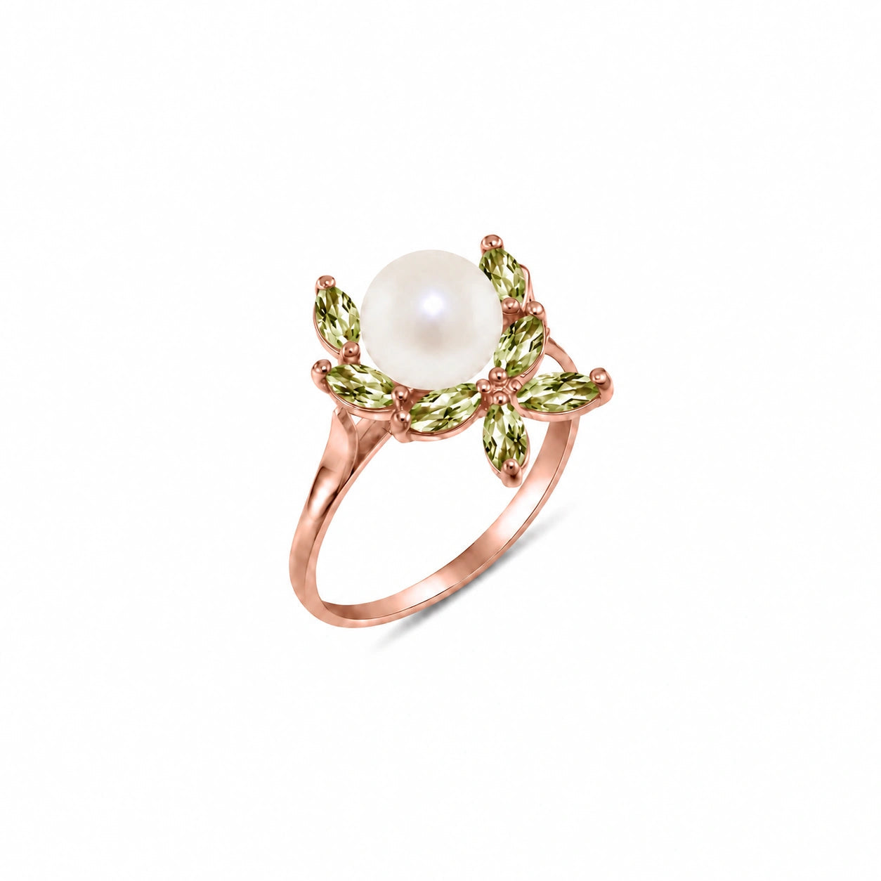 Rose Gold Pearl & Peridot — Orsola
