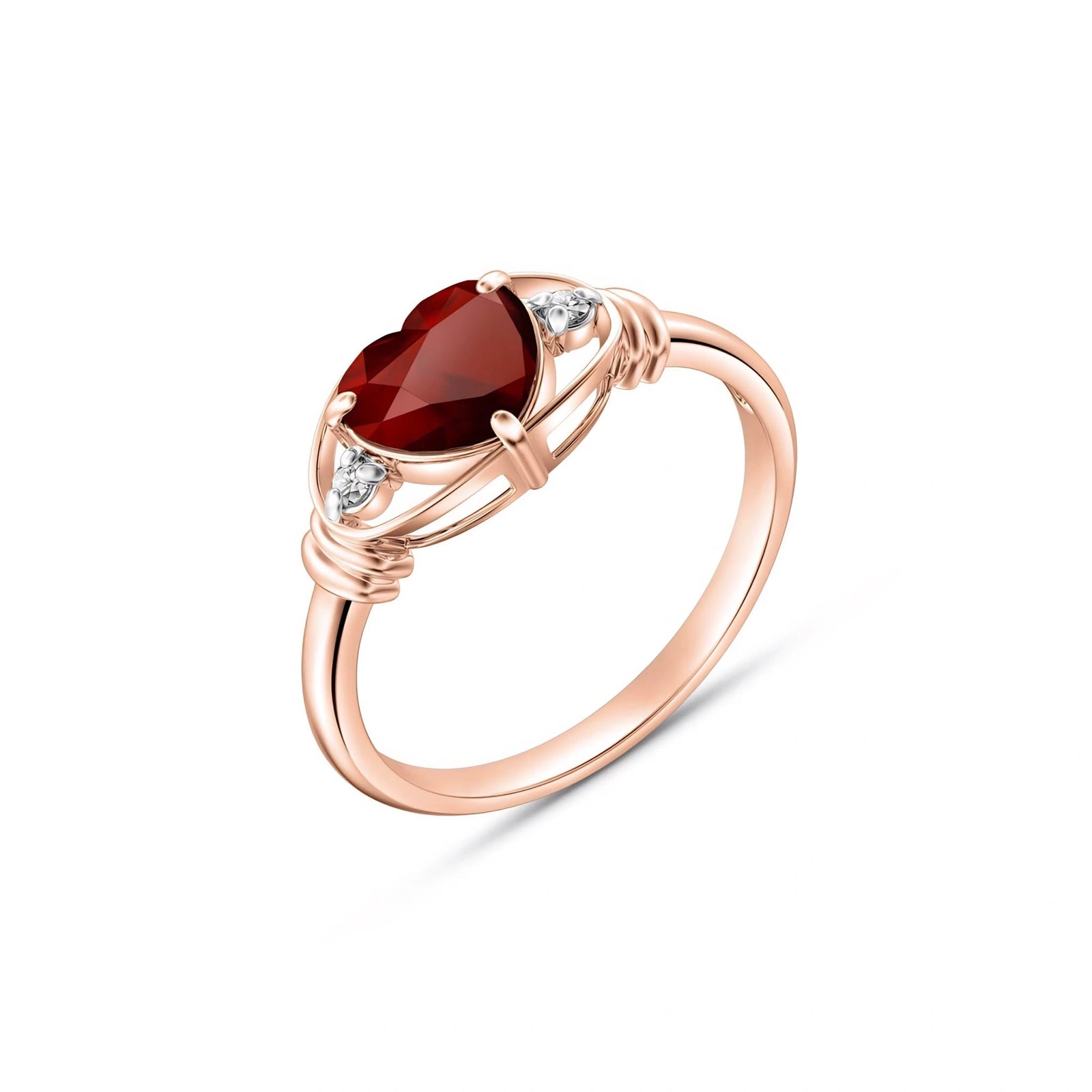 Rose Gold Diamond & Garnet — Ortensia