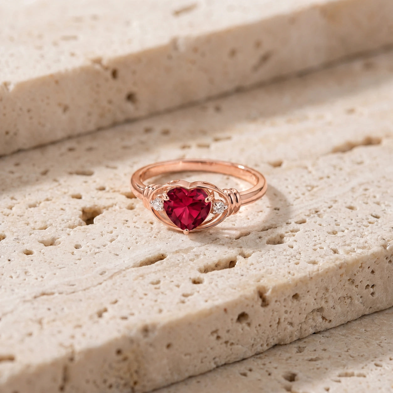 Rose Gold Diamond & Ruby — Ortensia
