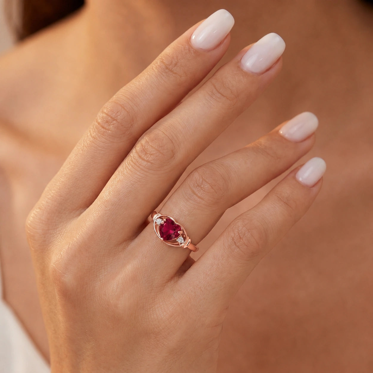 Rose Gold Diamond & Ruby — Ortensia