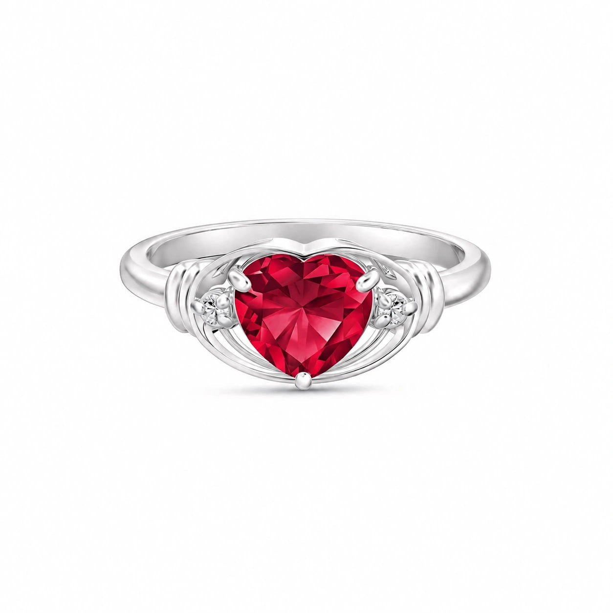 White Gold Diamond & Ruby — Ortensia