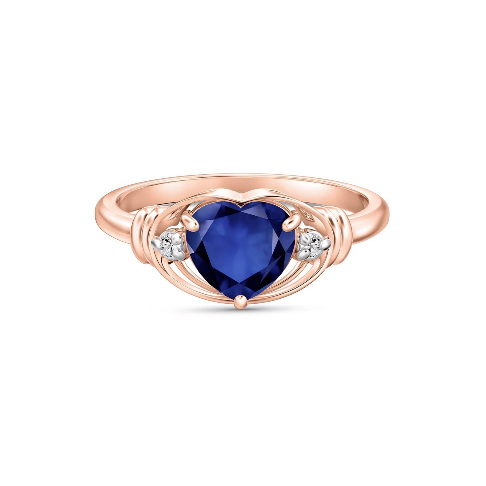 Rose Gold Diamond & Sapphire — Ortensia