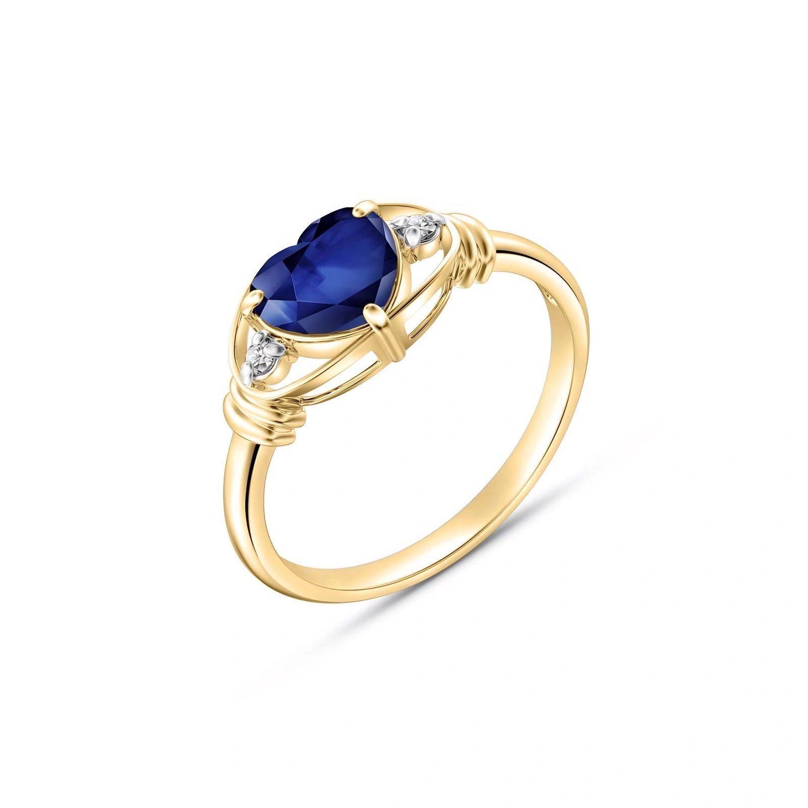 Yellow Gold Diamond & Sapphire — Ortensia