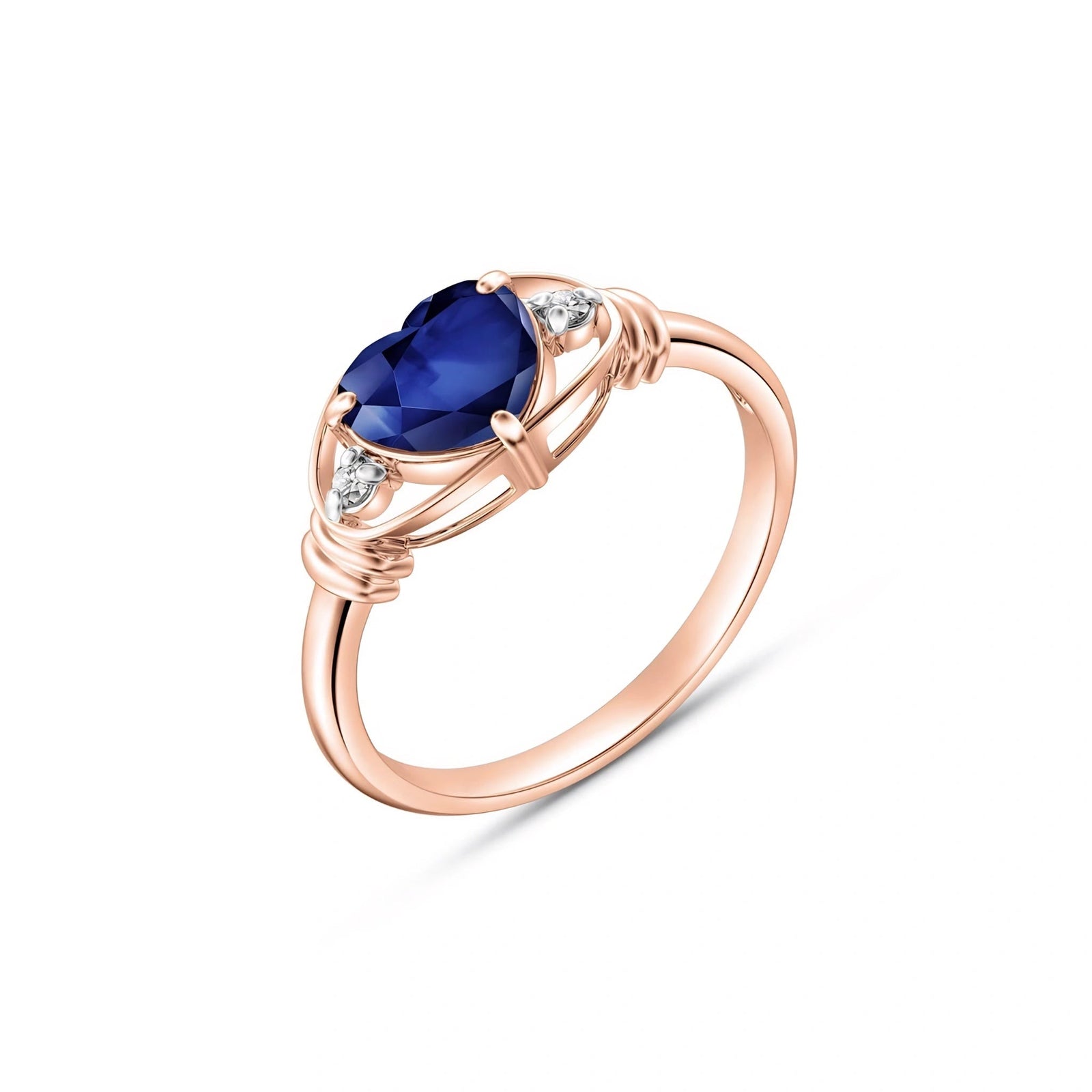 Rose Gold Belle Ring Sapphire 10K — Pierina