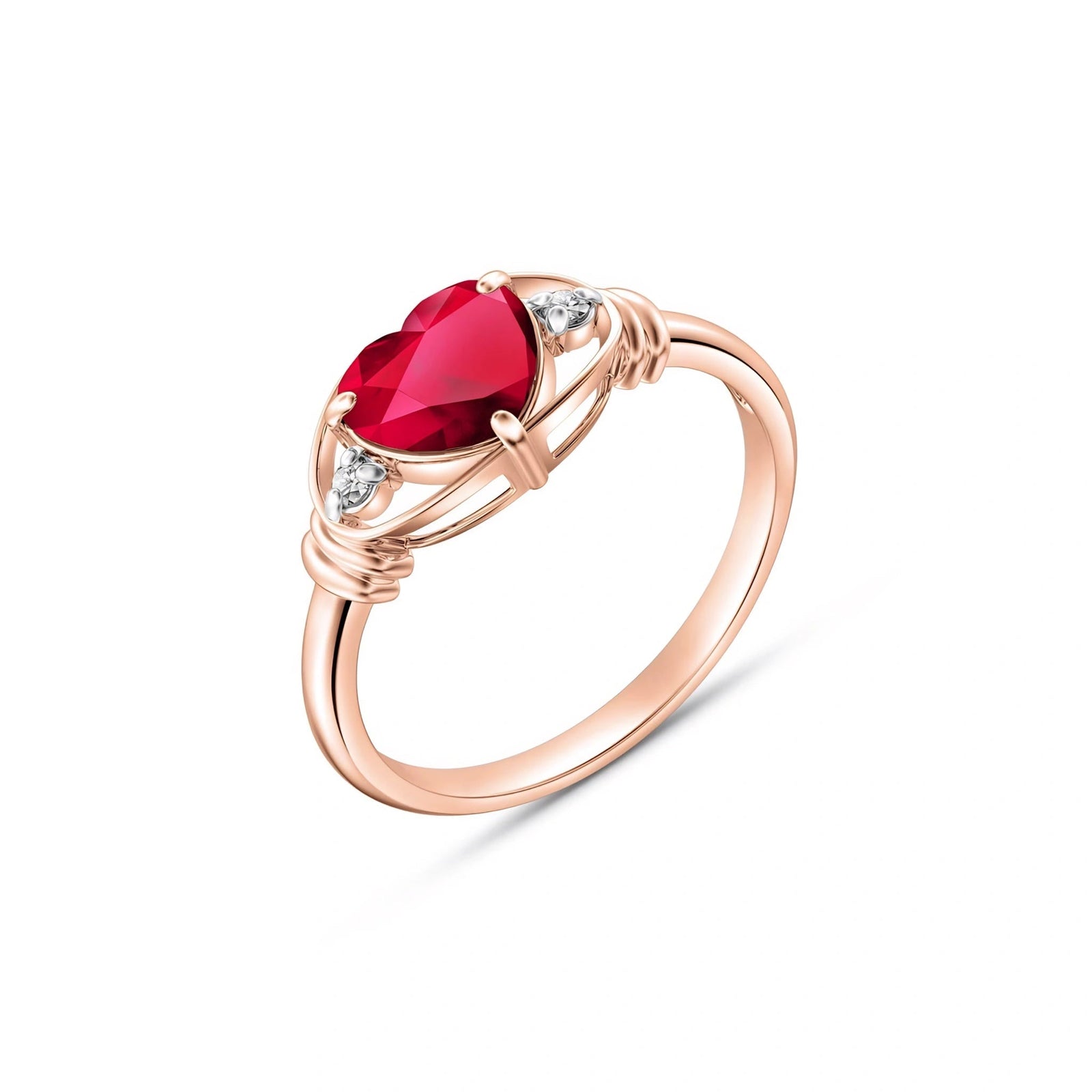 Rose Gold Belle Ring Ruby 10K — Pierina