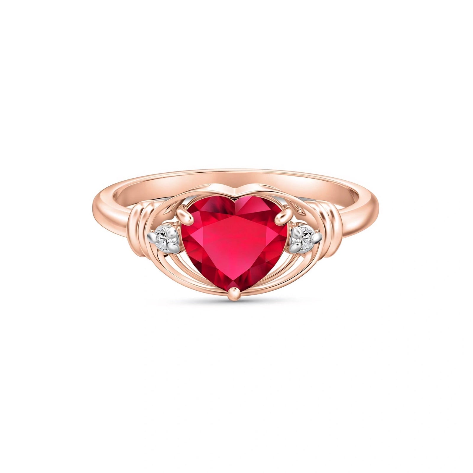 Rose Gold Belle Ring Ruby 10K — Pierina