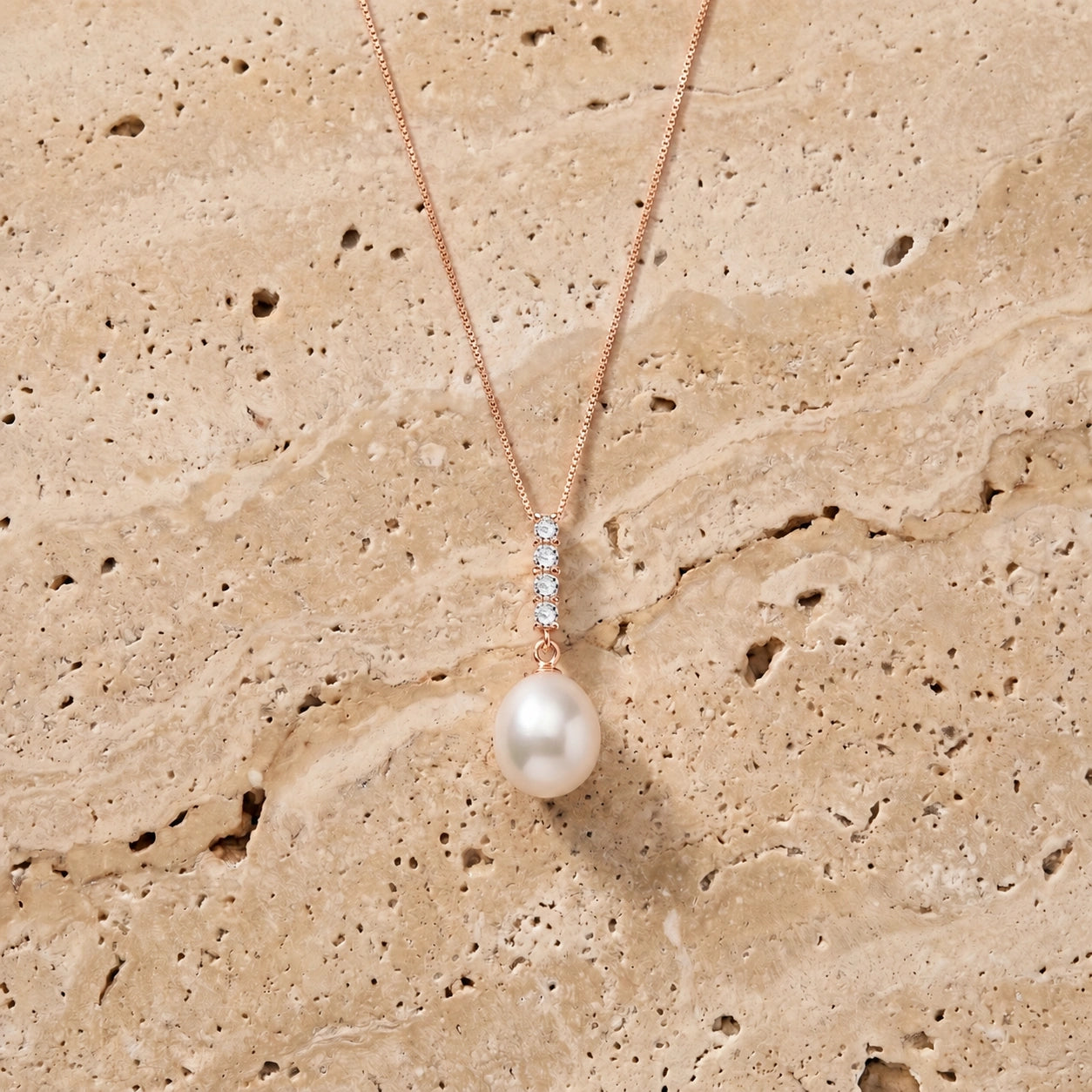 Rose Gold Pearl & Diamond — Ottaviana