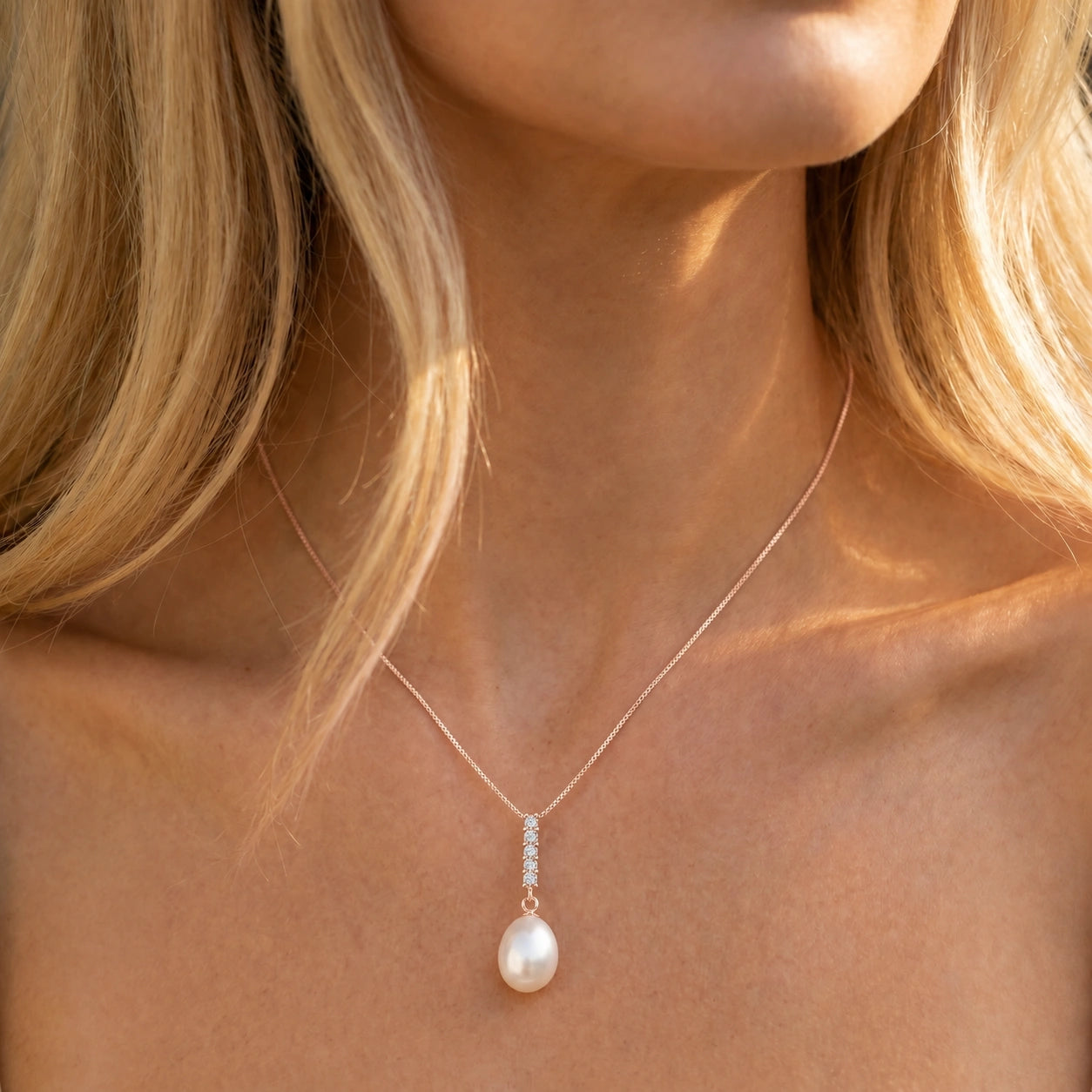 Rose Gold Pearl & Diamond — Ottaviana
