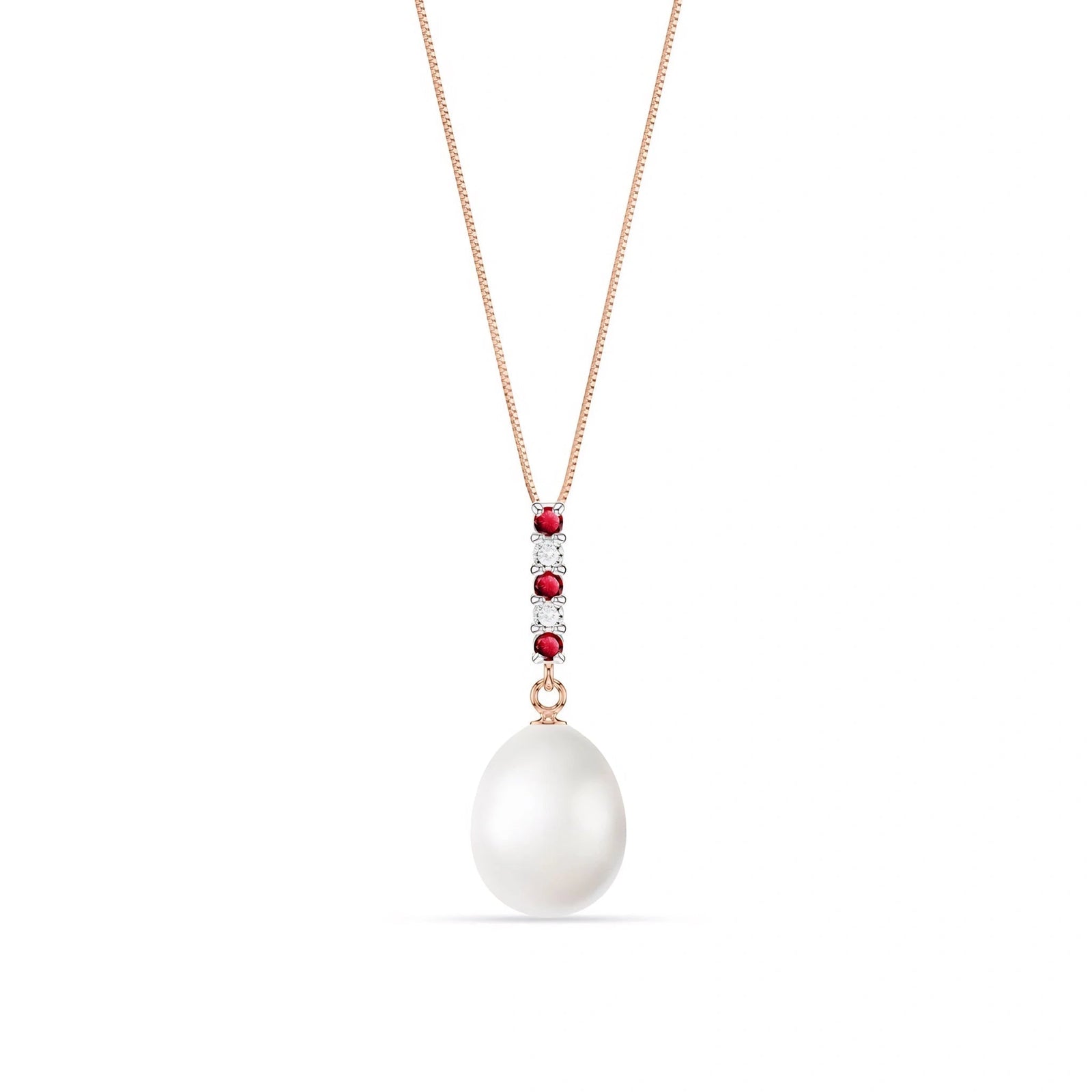 Rose Gold Pearl & Diamond & Ruby — Ottaviana