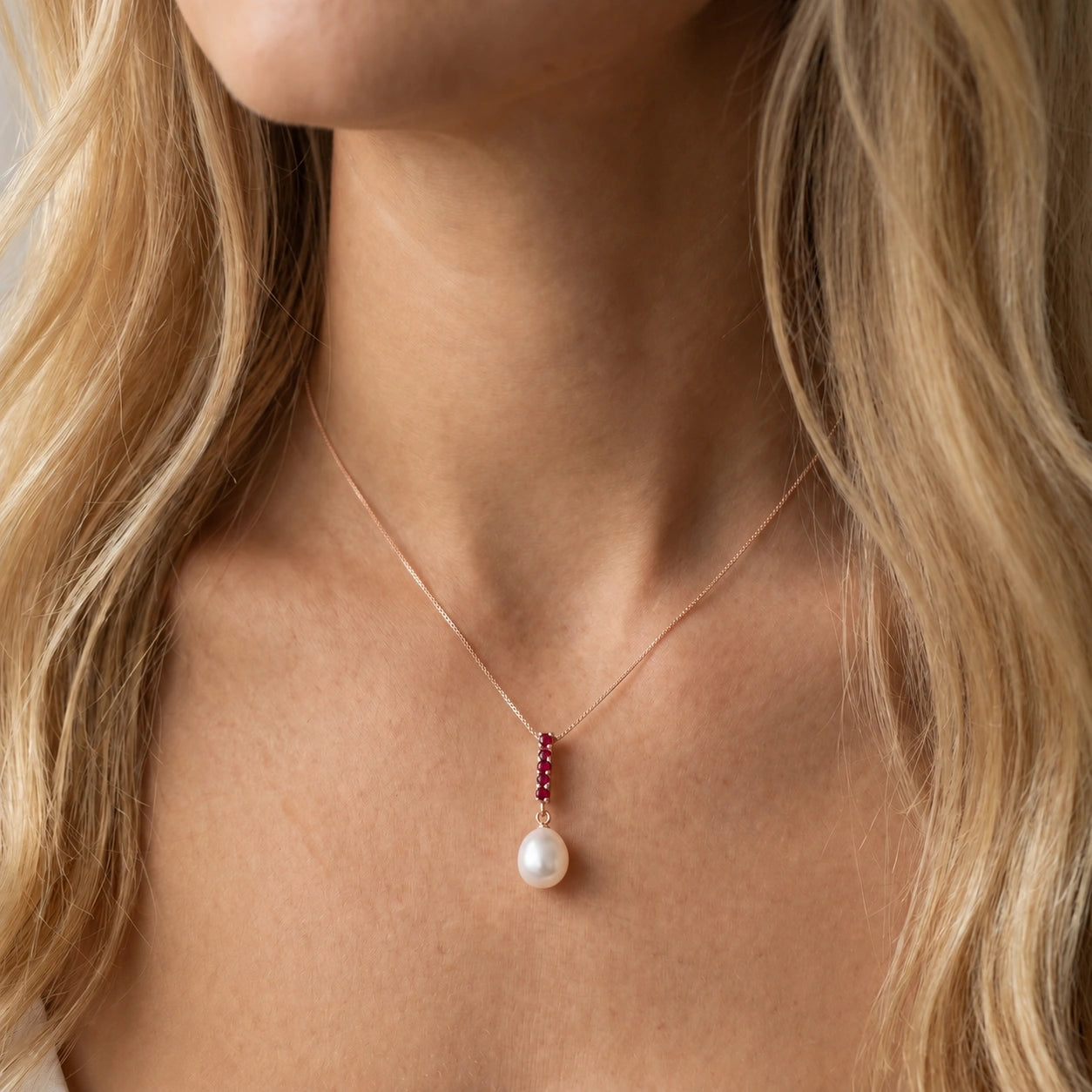 Rose Gold Pearl & Ruby — Ottaviana