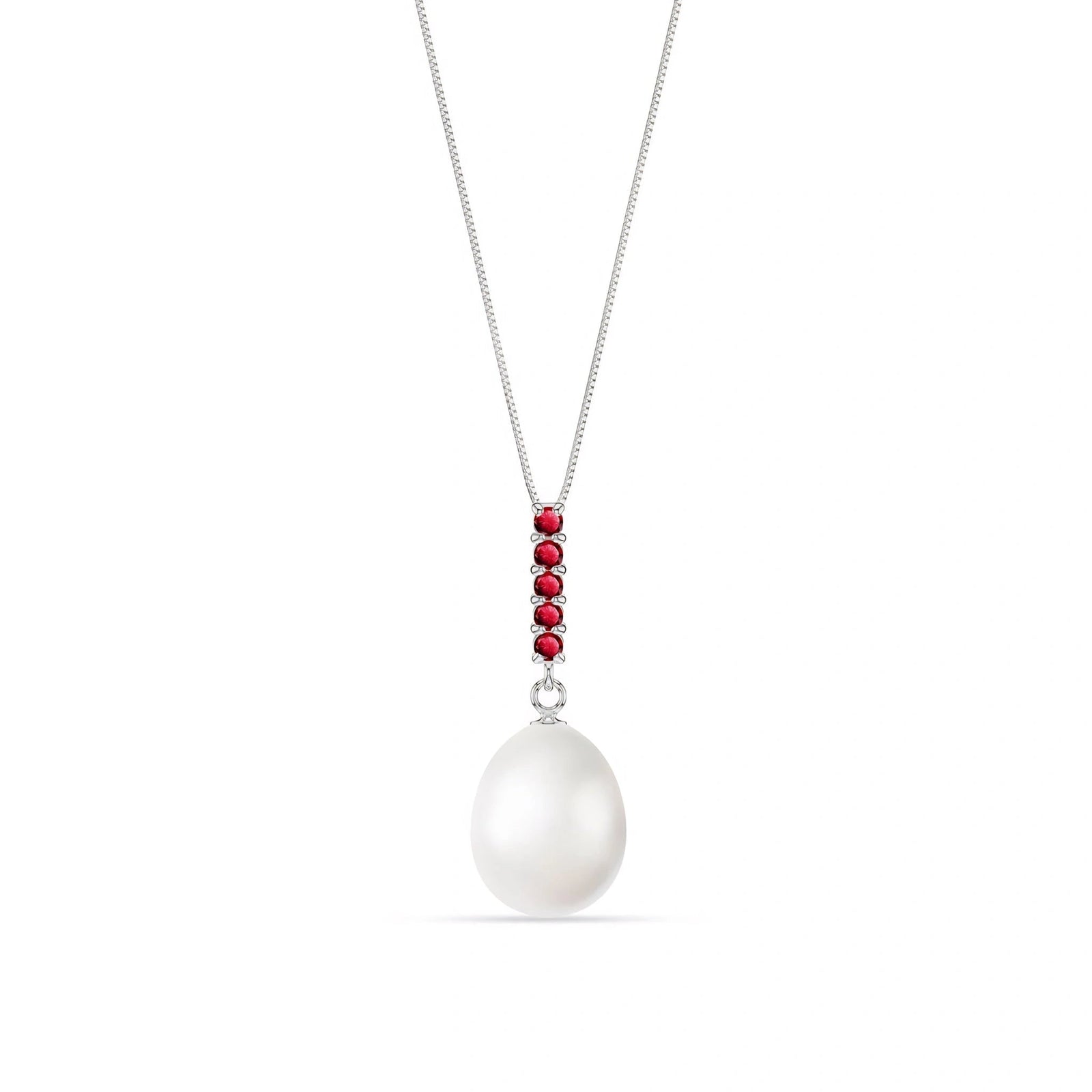 White Gold Pearl & Ruby — Ottaviana