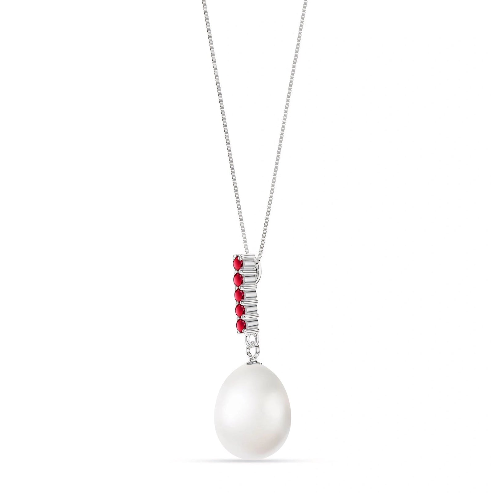 White Gold Pearl & Ruby — Ottaviana