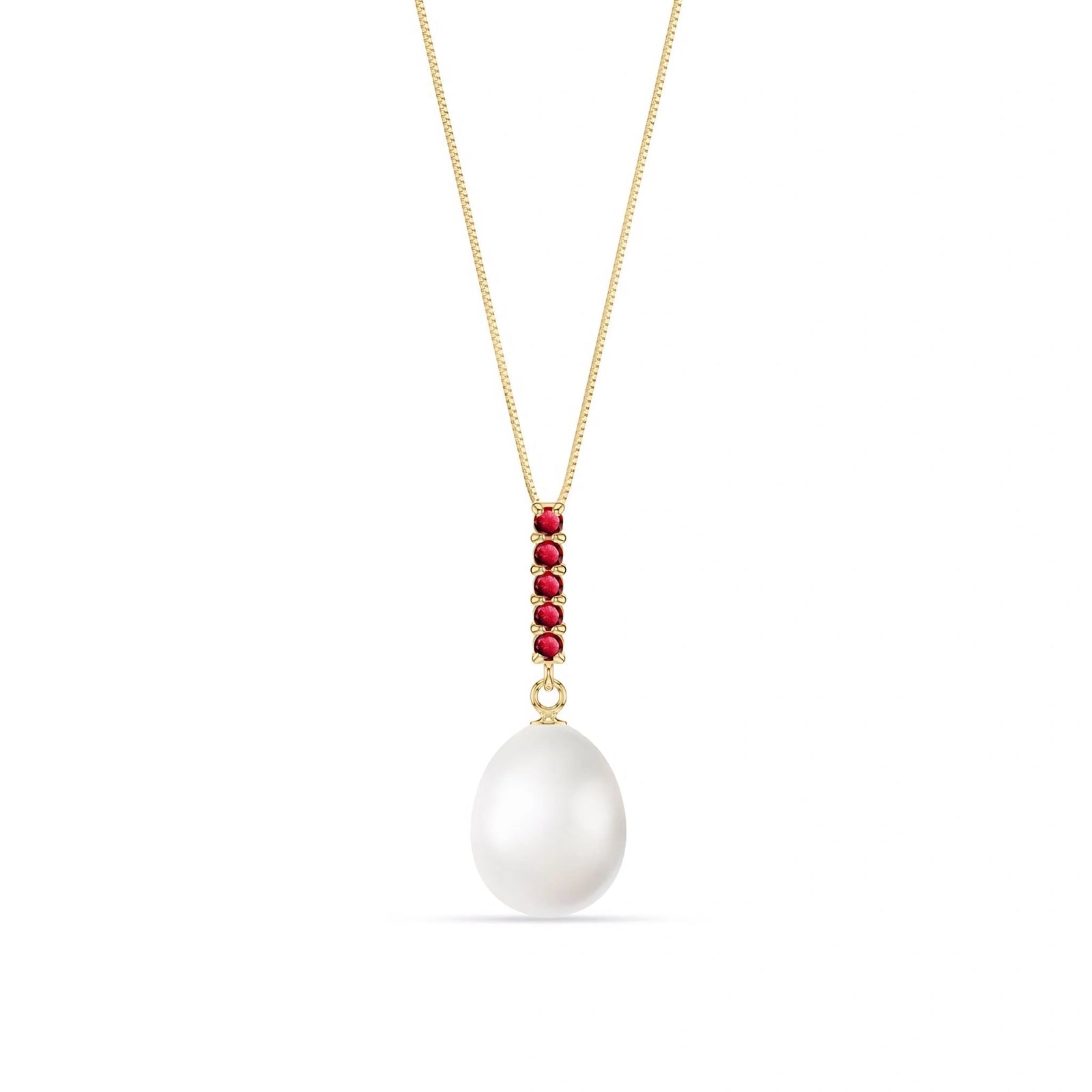 Yellow Gold Pearl & Ruby — Ottaviana