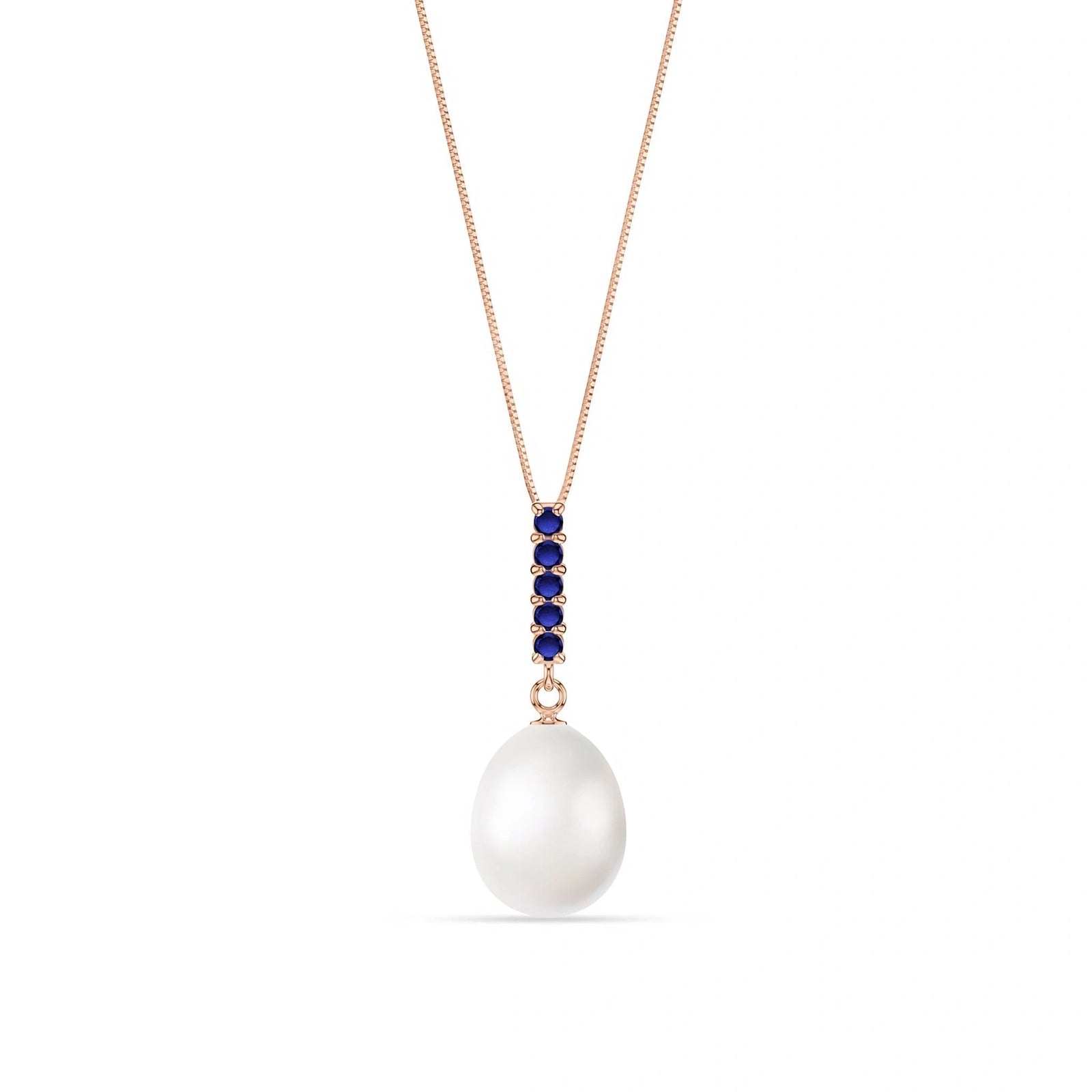 Rose Gold Pearl & Sapphire — Ottaviana