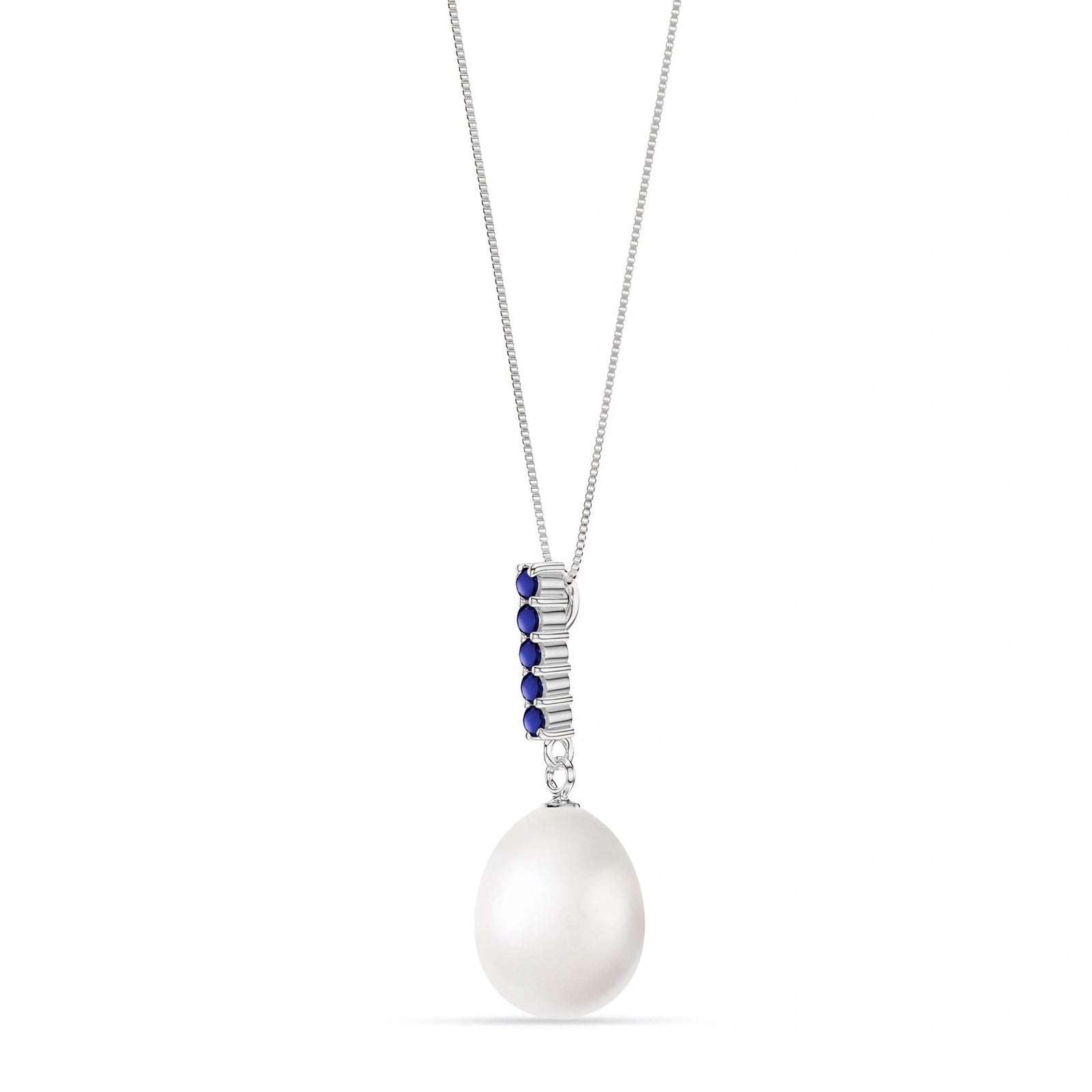 White Gold Pearl & Sapphire — Ottaviana