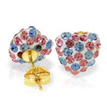 Yellow Gold Heart Earrings Zirconia 10K — Ester