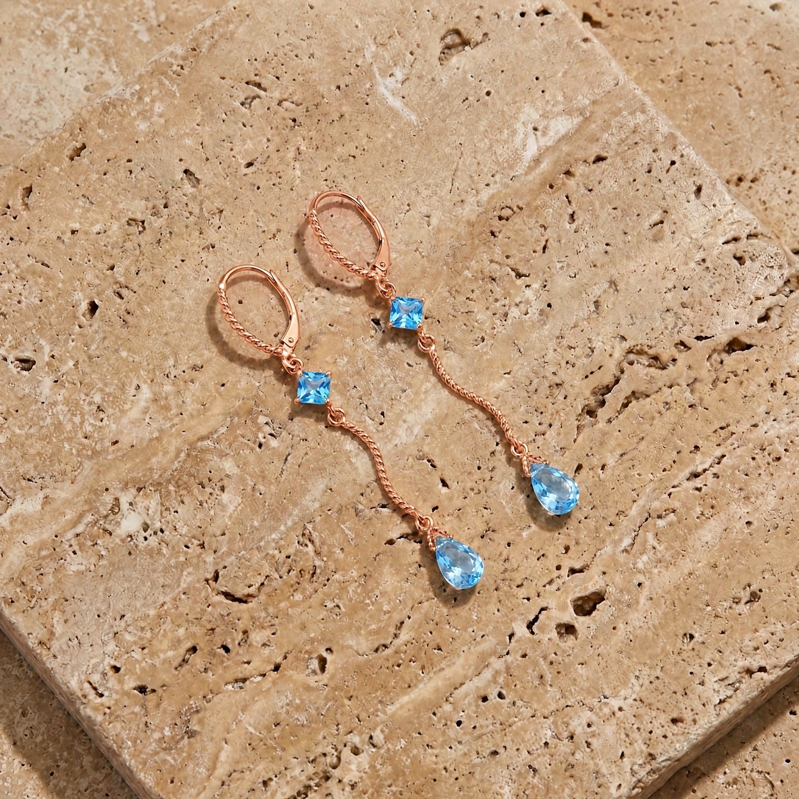 Rose Gold Blue Topaz — Mariagiuseppina