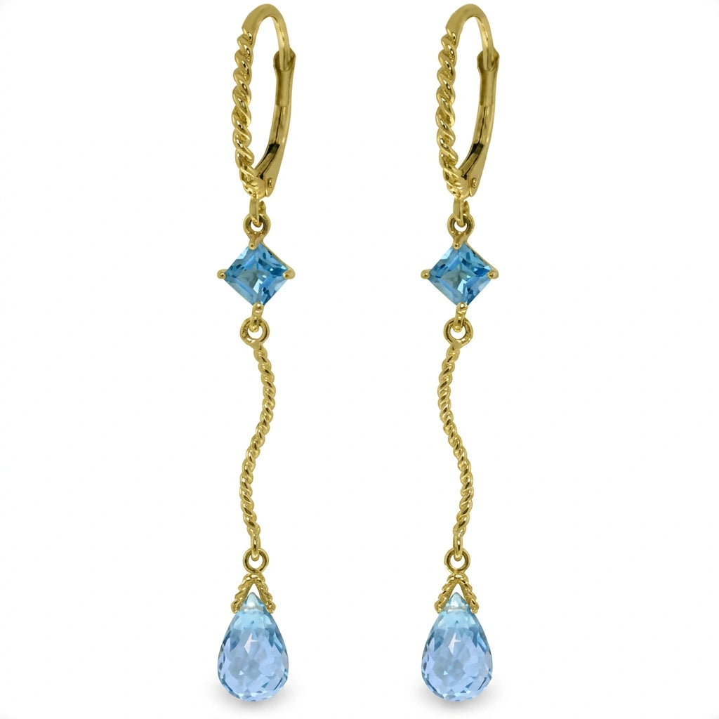 Yellow Gold Blue Topaz — Mariagiuseppina