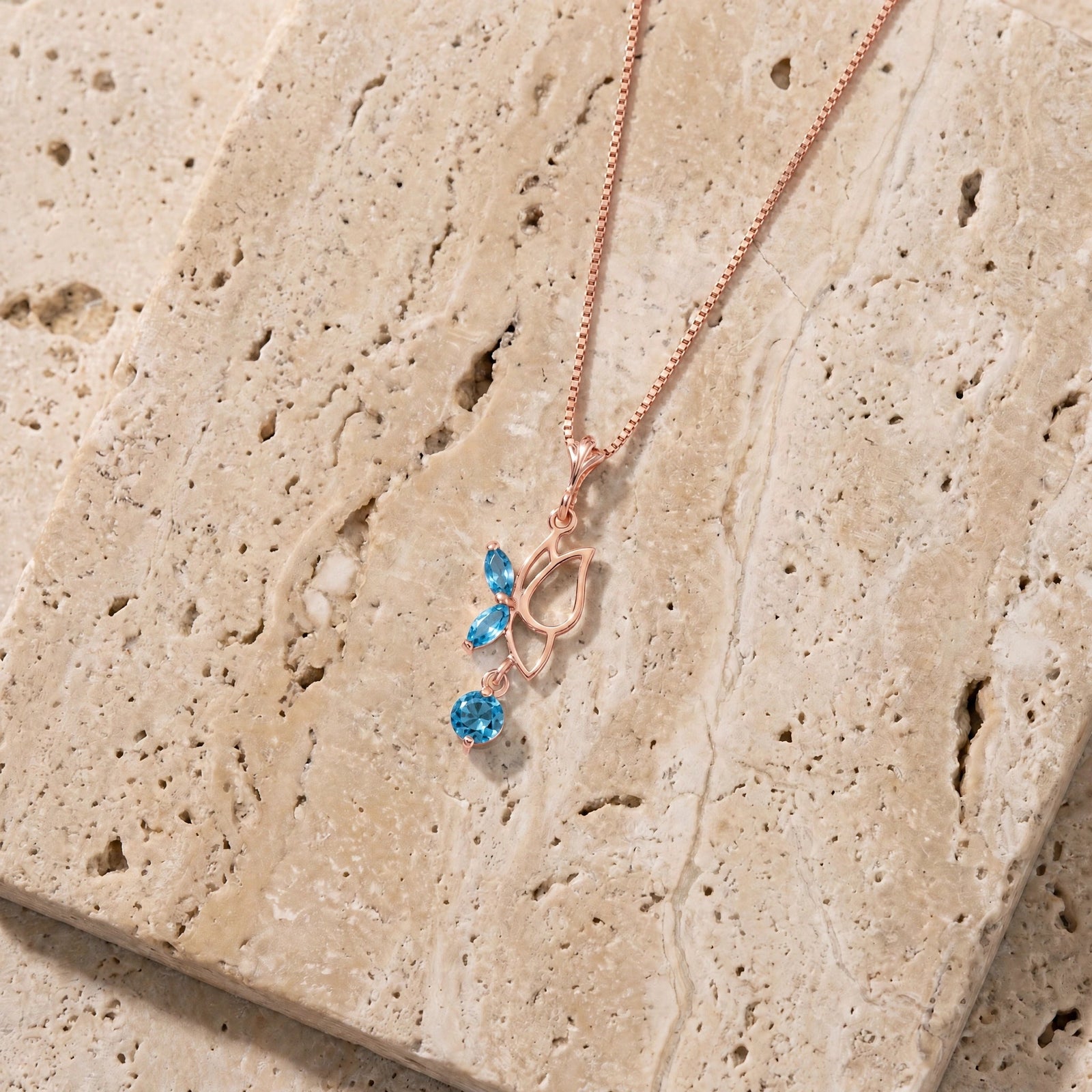 Rose Gold Blue Topaz — Palmina