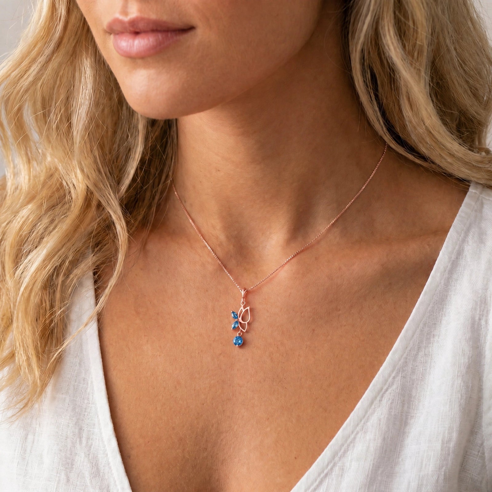 Rose Gold Blue Topaz — Palmina